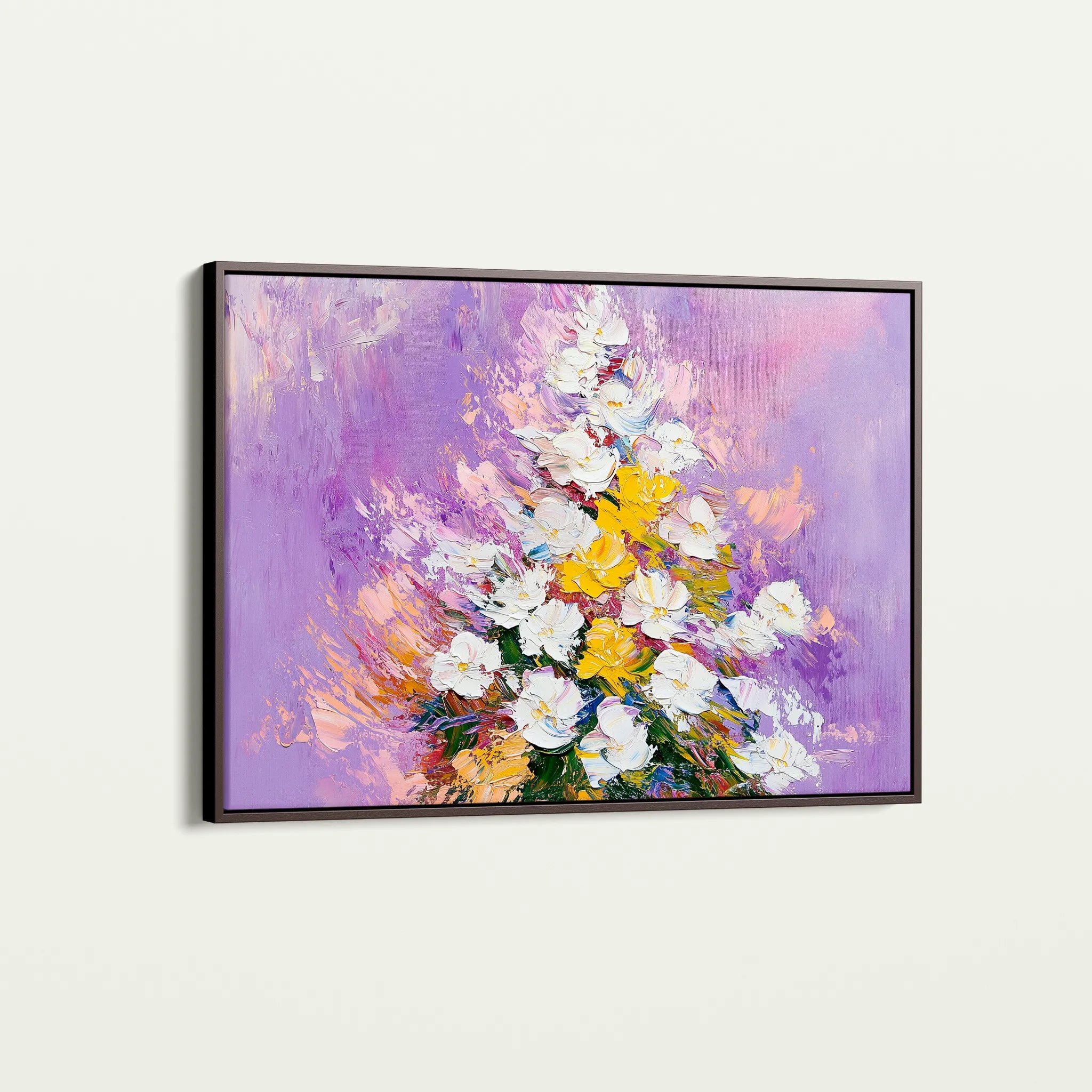 Floral 986 Canvas Art 18" x 24" / 45 x 60 cm / Black