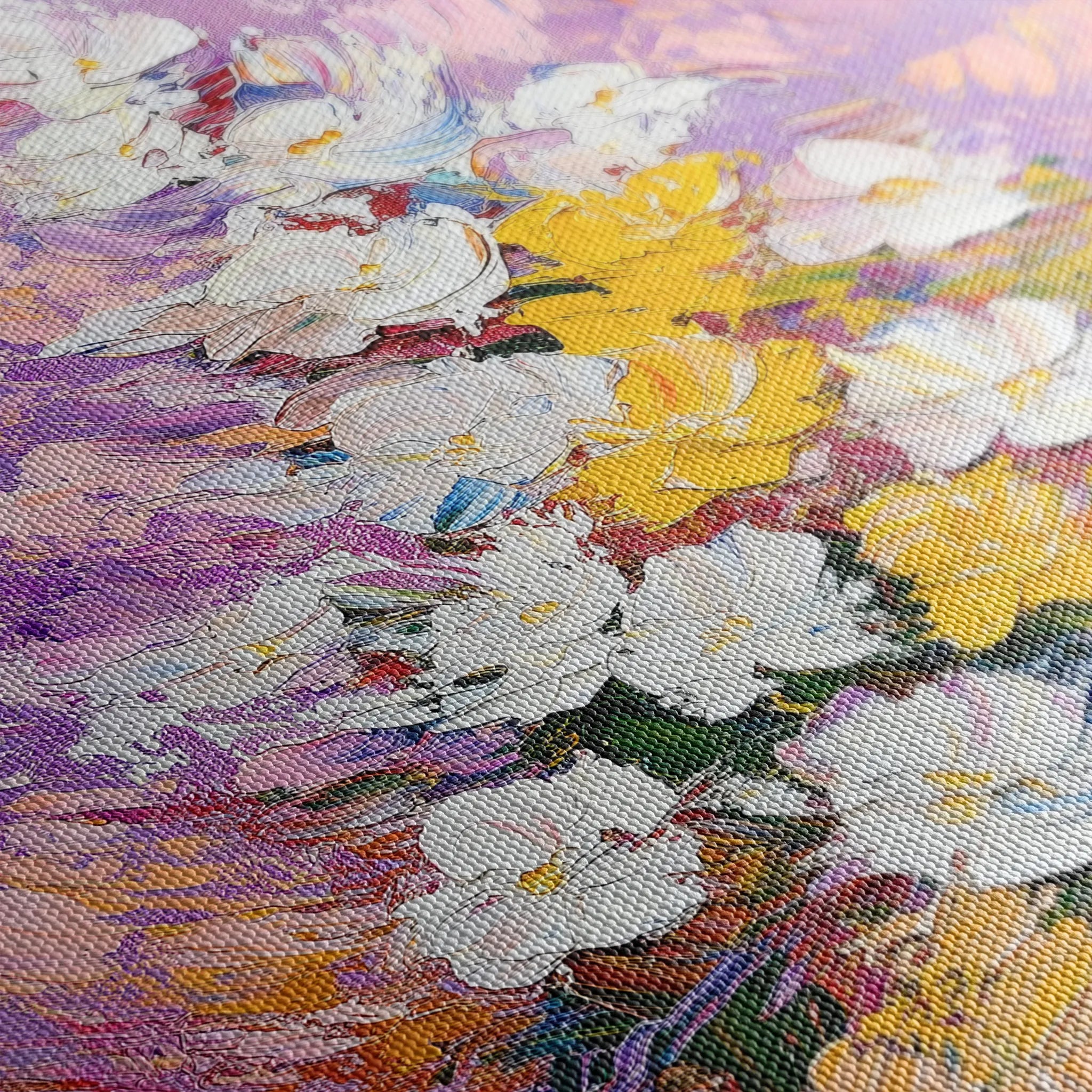 Floral 986 Canvas Art 18" x 24" / 45 x 60 cm / Black