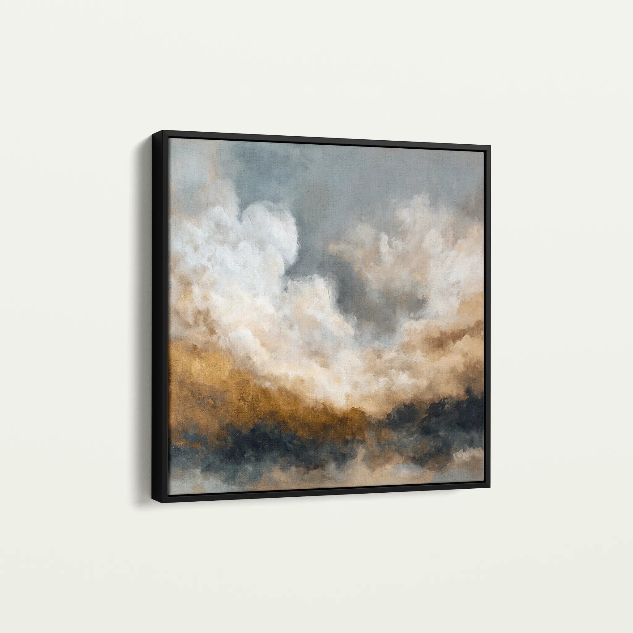 Abstract 987 Canvas Art 16" x 16" / 40 x 40 cm / Black