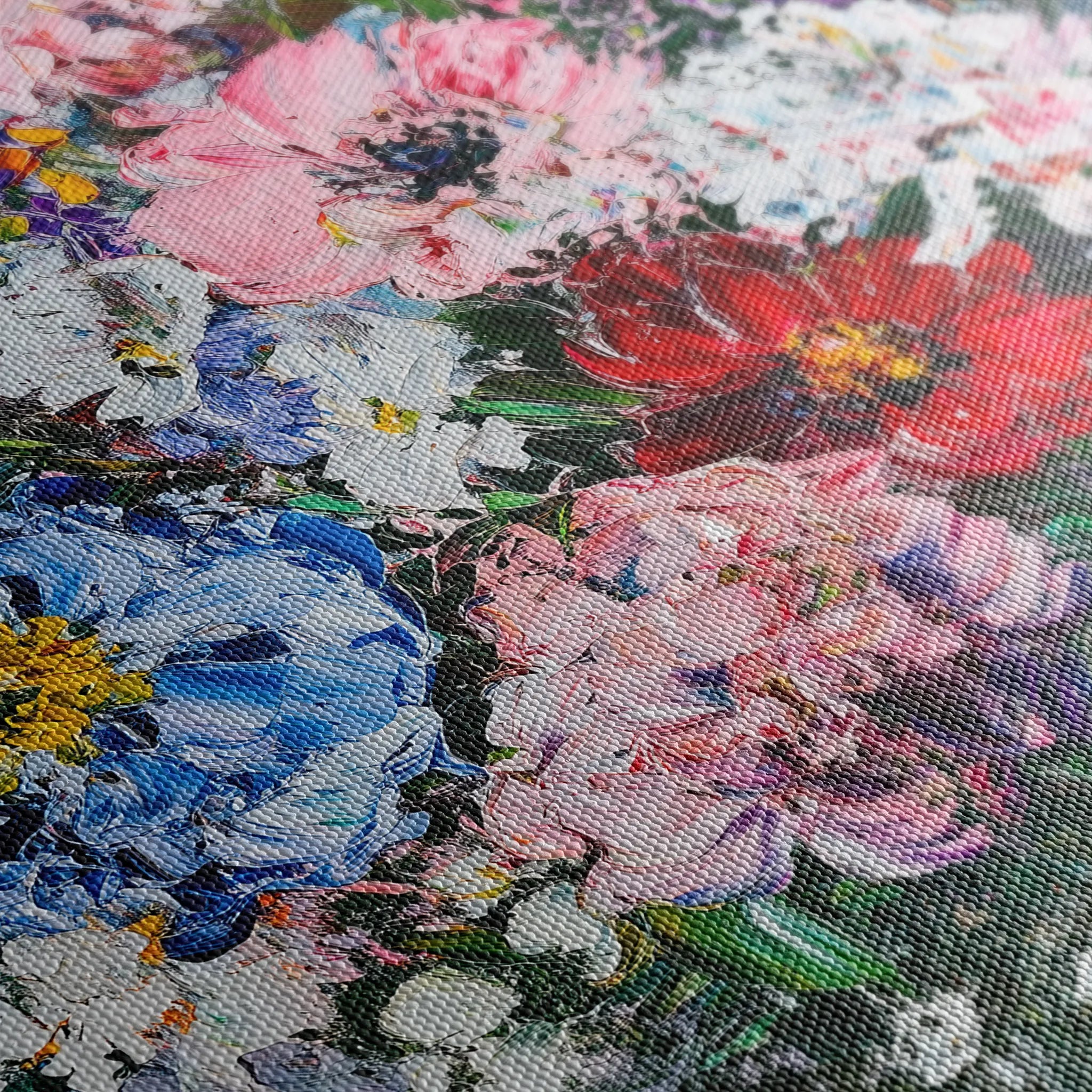 Floral 987 Canvas Art 18" x 24" / 45 x 60 cm / Black