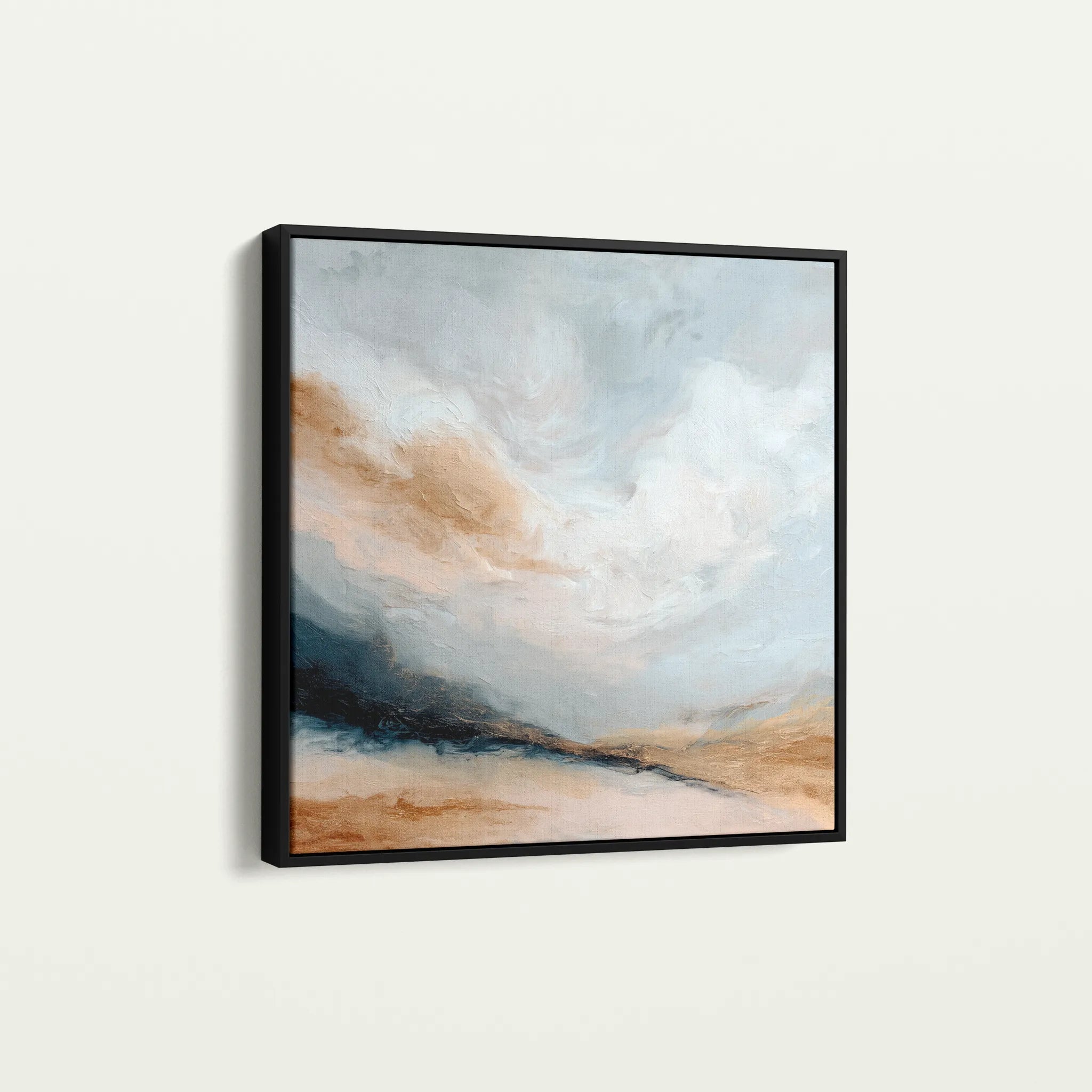 Abstract 988 Canvas Art 16" x 16" / 40 x 40 cm / Black