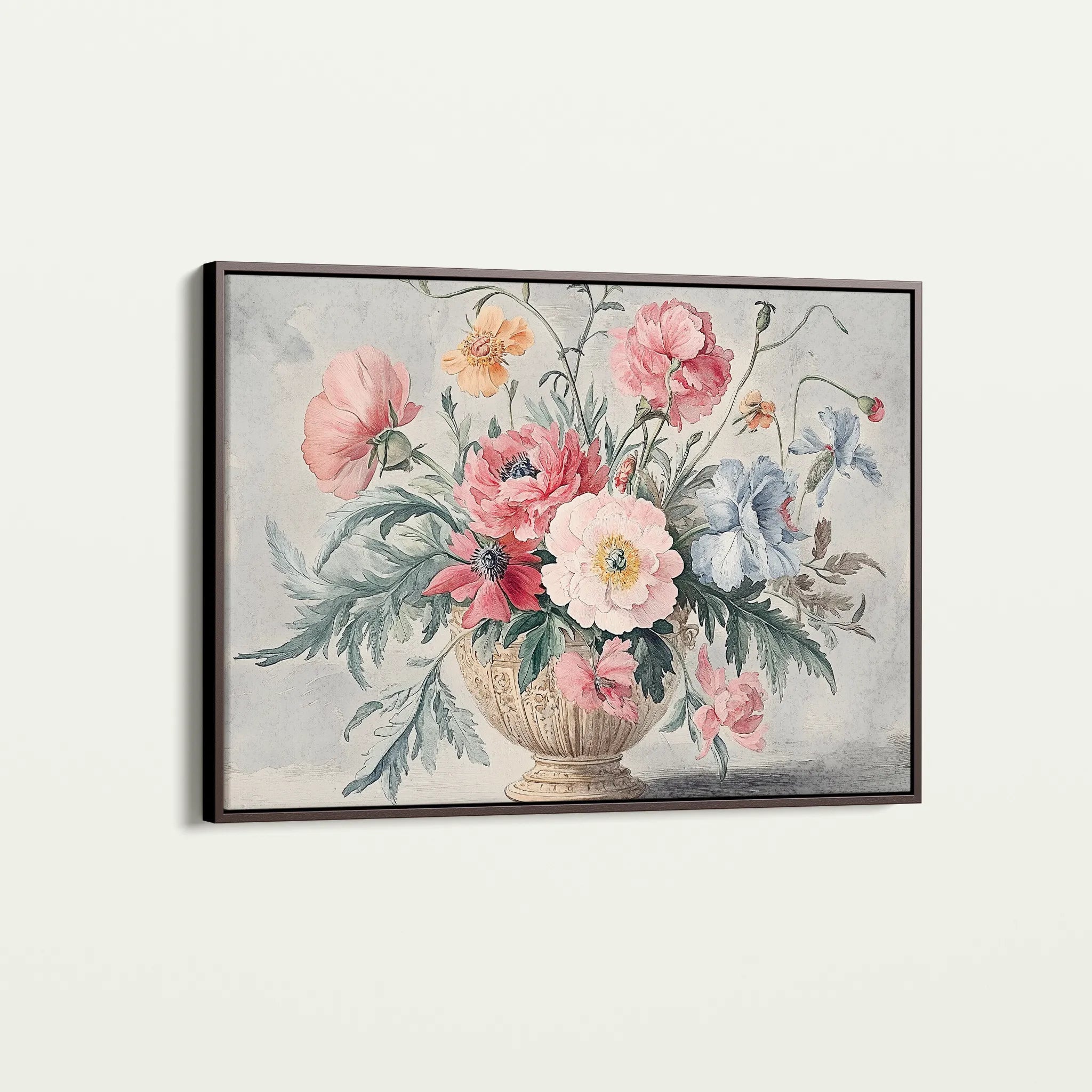 Floral 988 Canvas Art 18" x 24" / 45 x 60 cm / Black