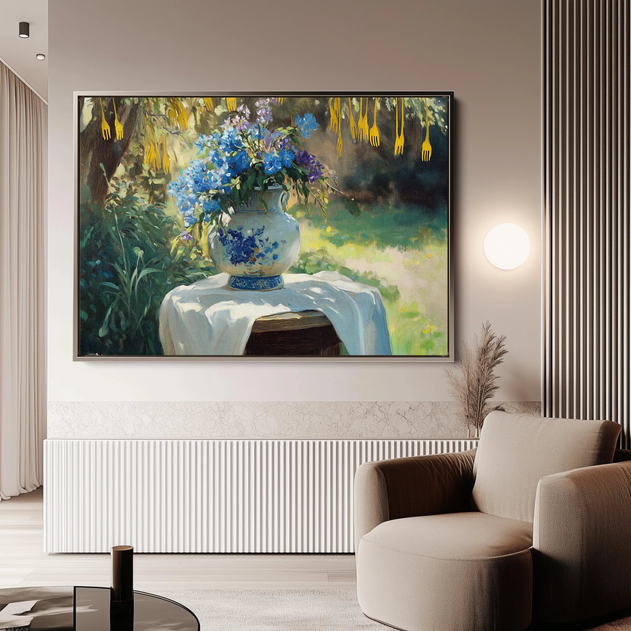 Floral 989 Canvas Art 18" x 24" / 45 x 60 cm / Black