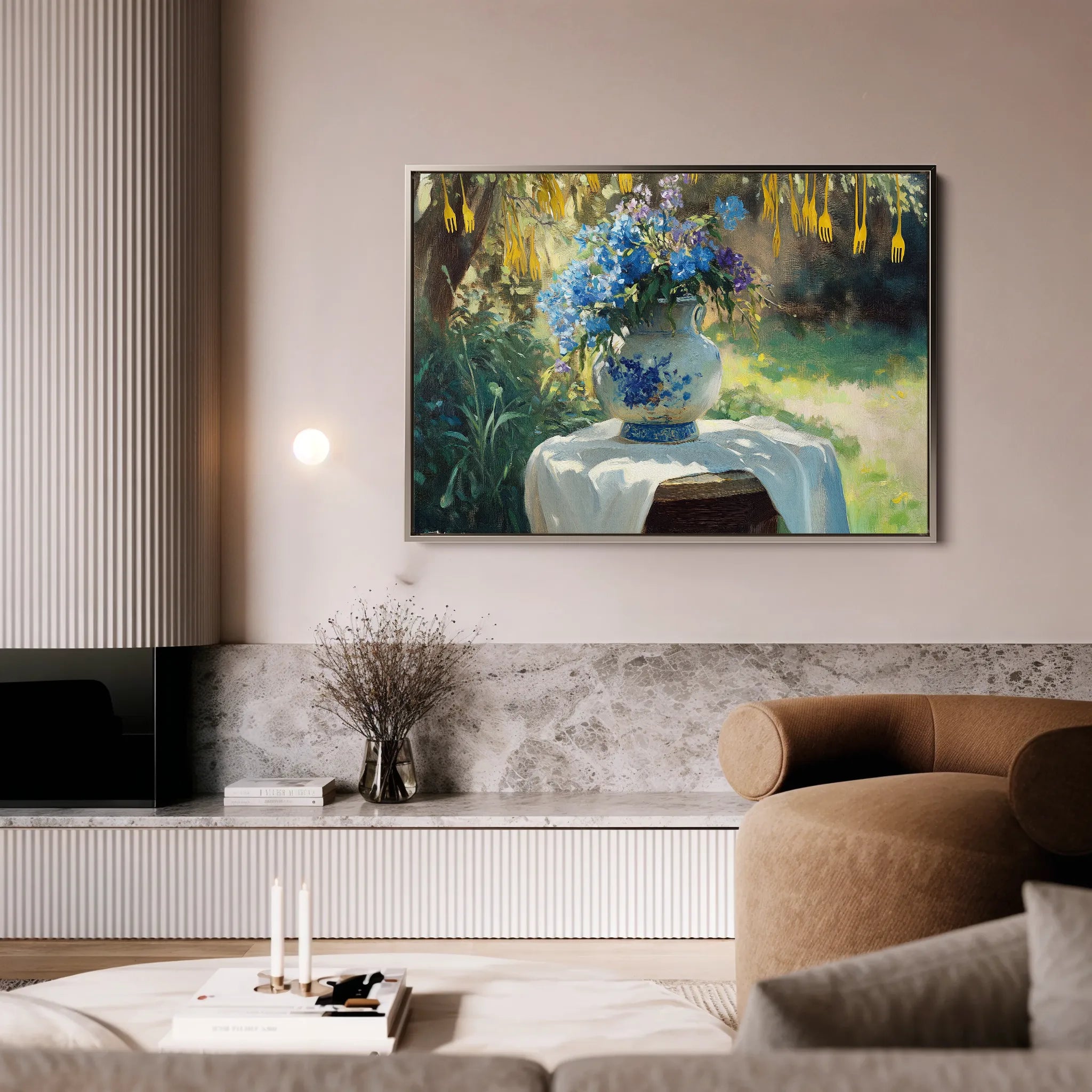 Floral 989 Canvas Art 18" x 24" / 45 x 60 cm / Black