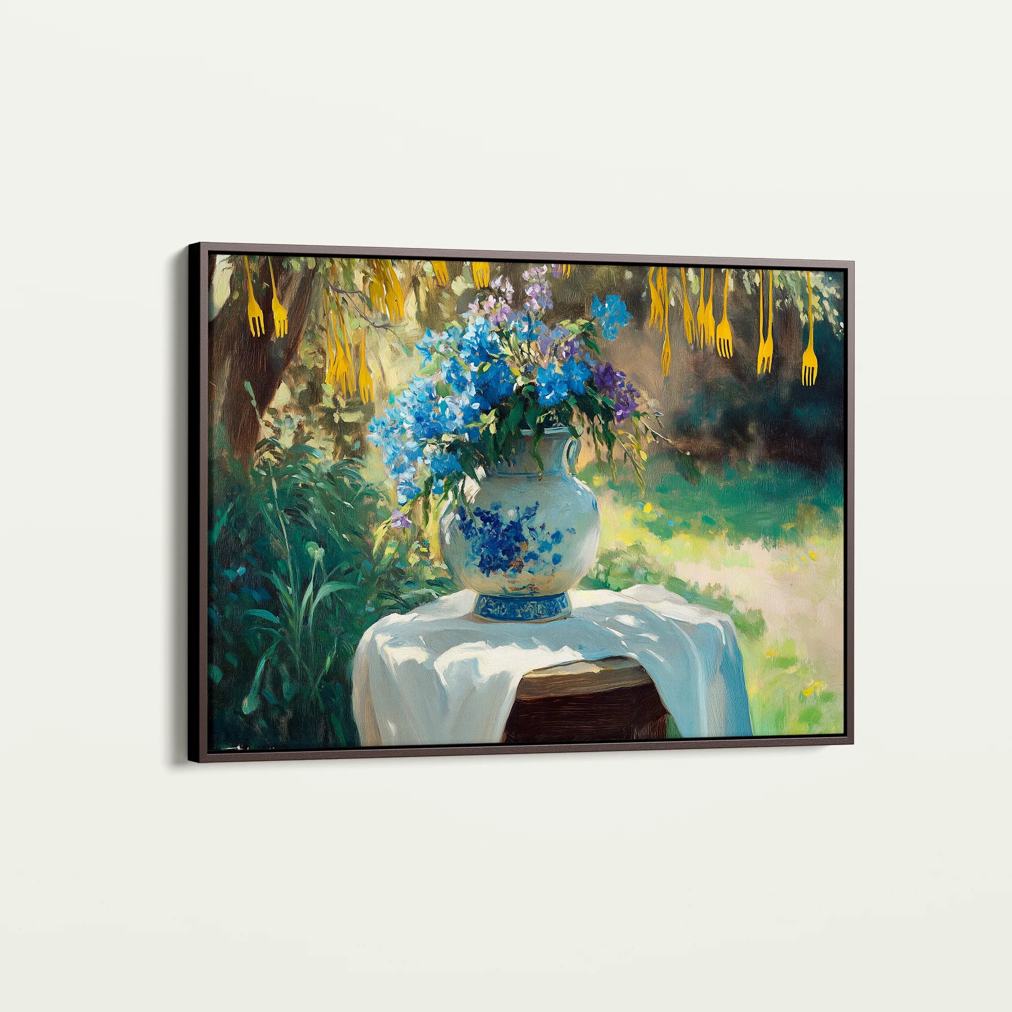 Floral 989 Canvas Art 18" x 24" / 45 x 60 cm / Black