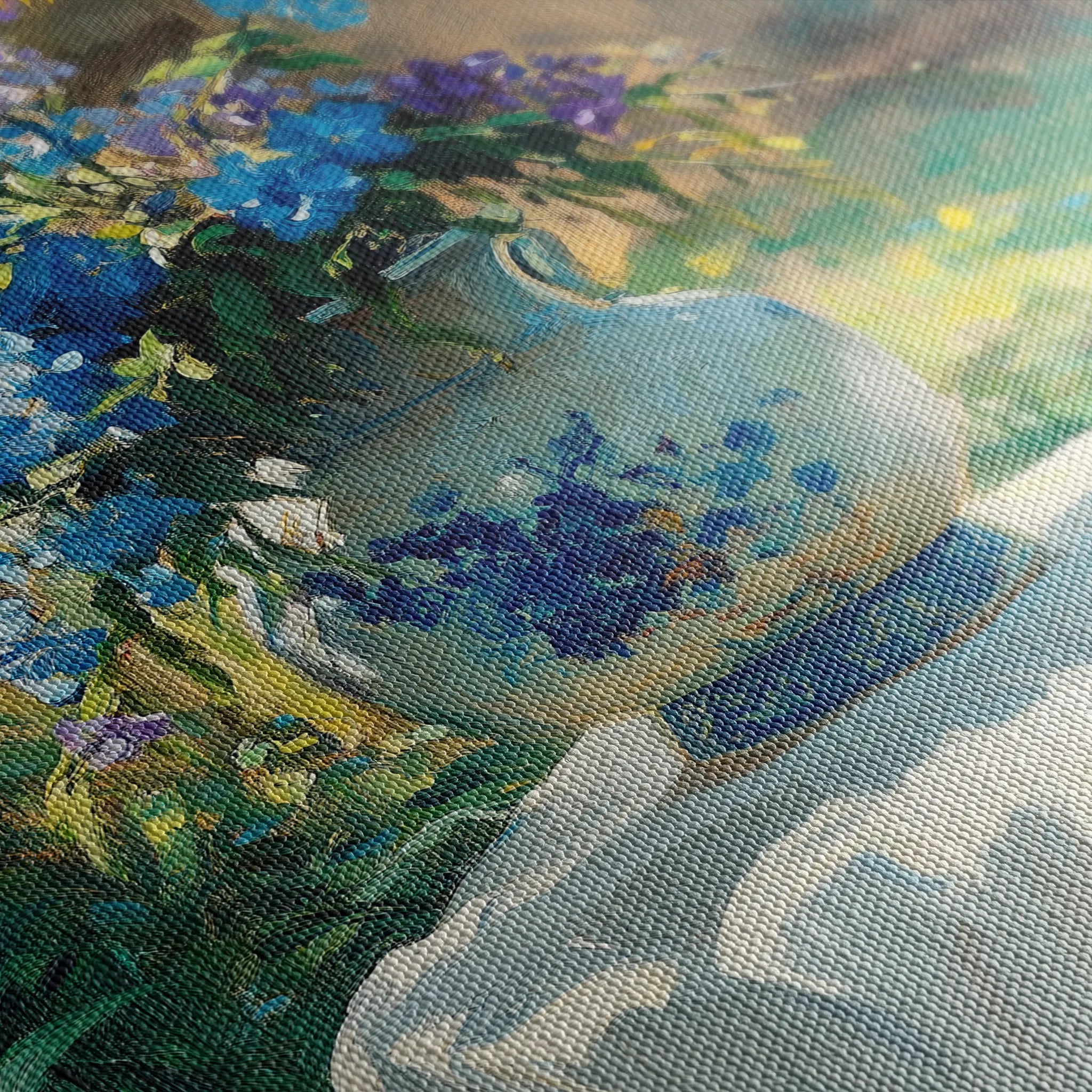 Floral 989 Canvas Art 18" x 24" / 45 x 60 cm / Black