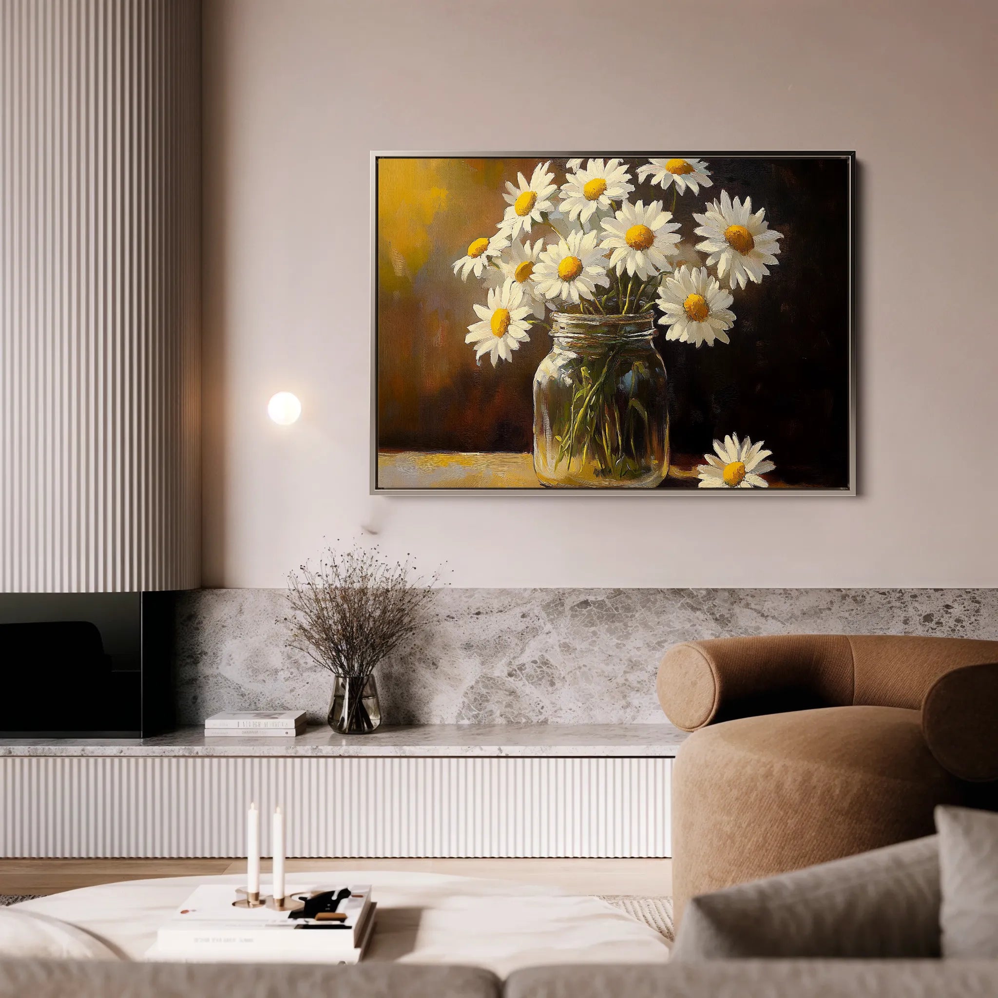Floral 991 Canvas Art 18" x 24" / 45 x 60 cm / Black