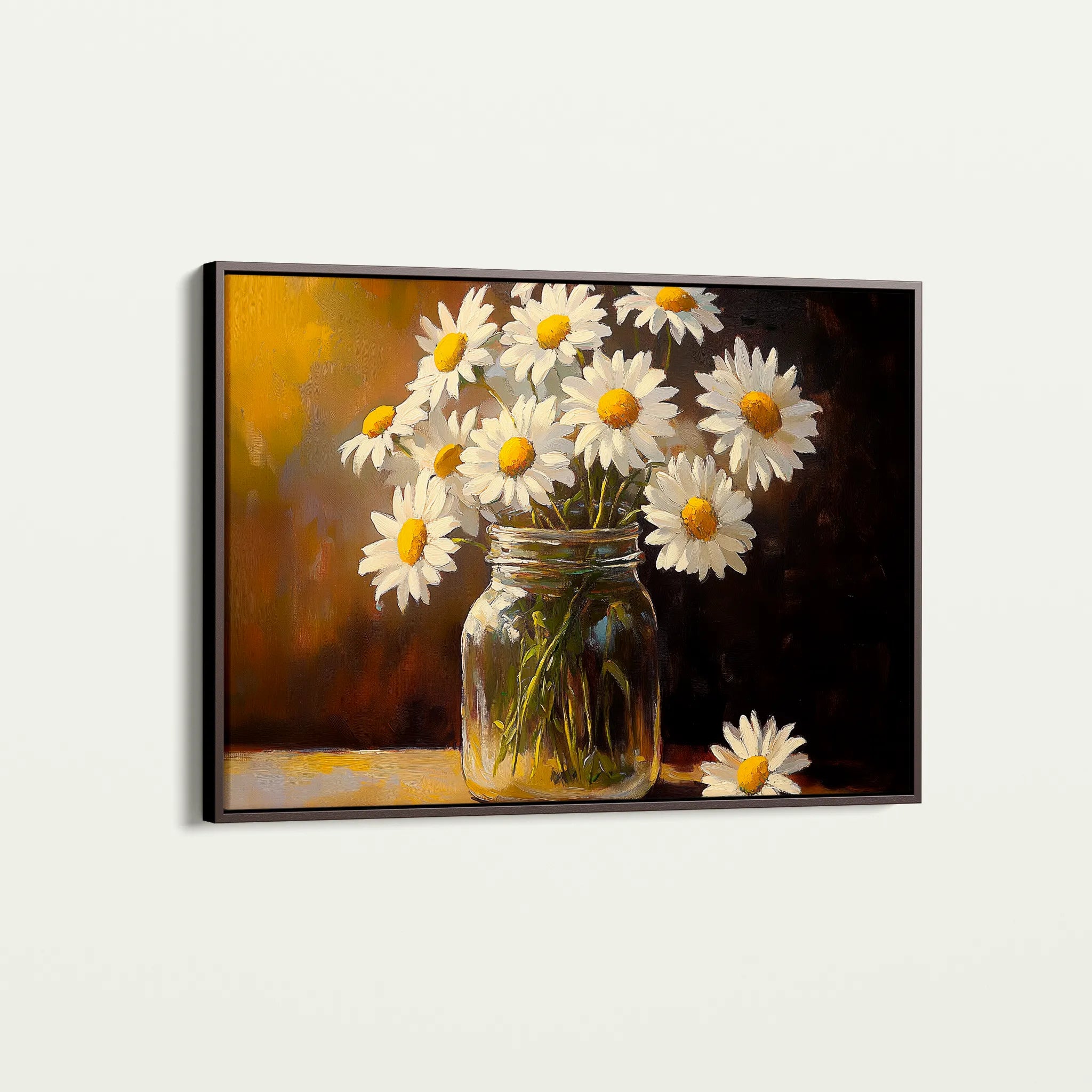 Floral 991 Canvas Art 18" x 24" / 45 x 60 cm / Black