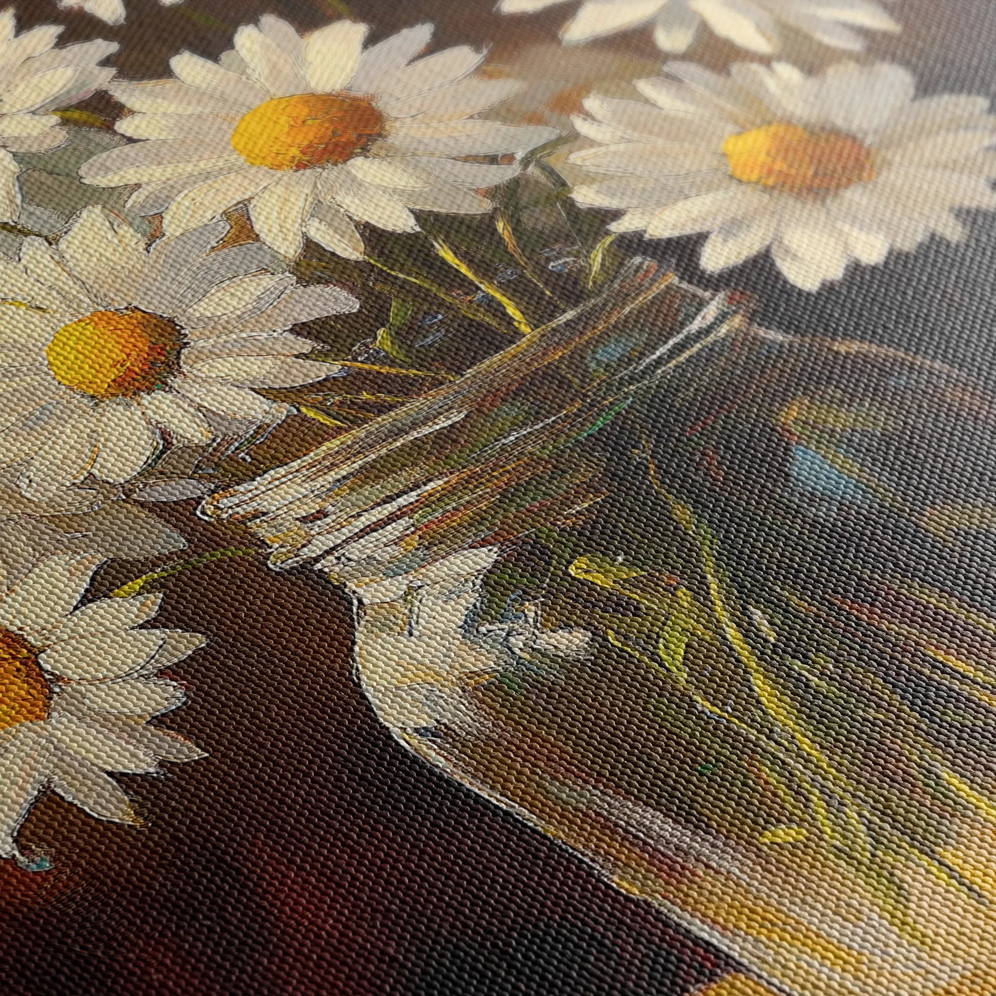 Floral 991 Canvas Art 18" x 24" / 45 x 60 cm / Black
