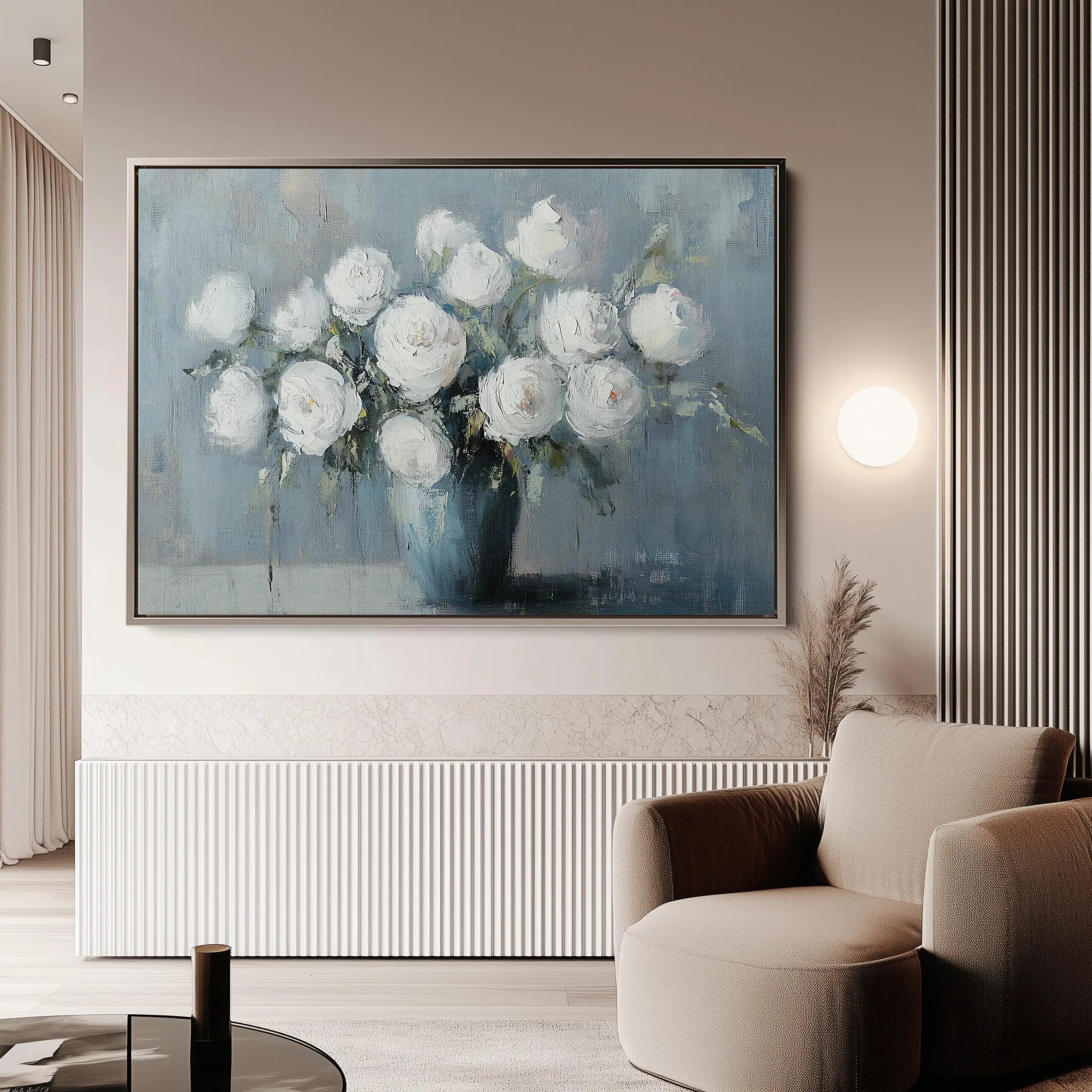 Floral 992 Canvas Art 18" x 24" / 45 x 60 cm / Black