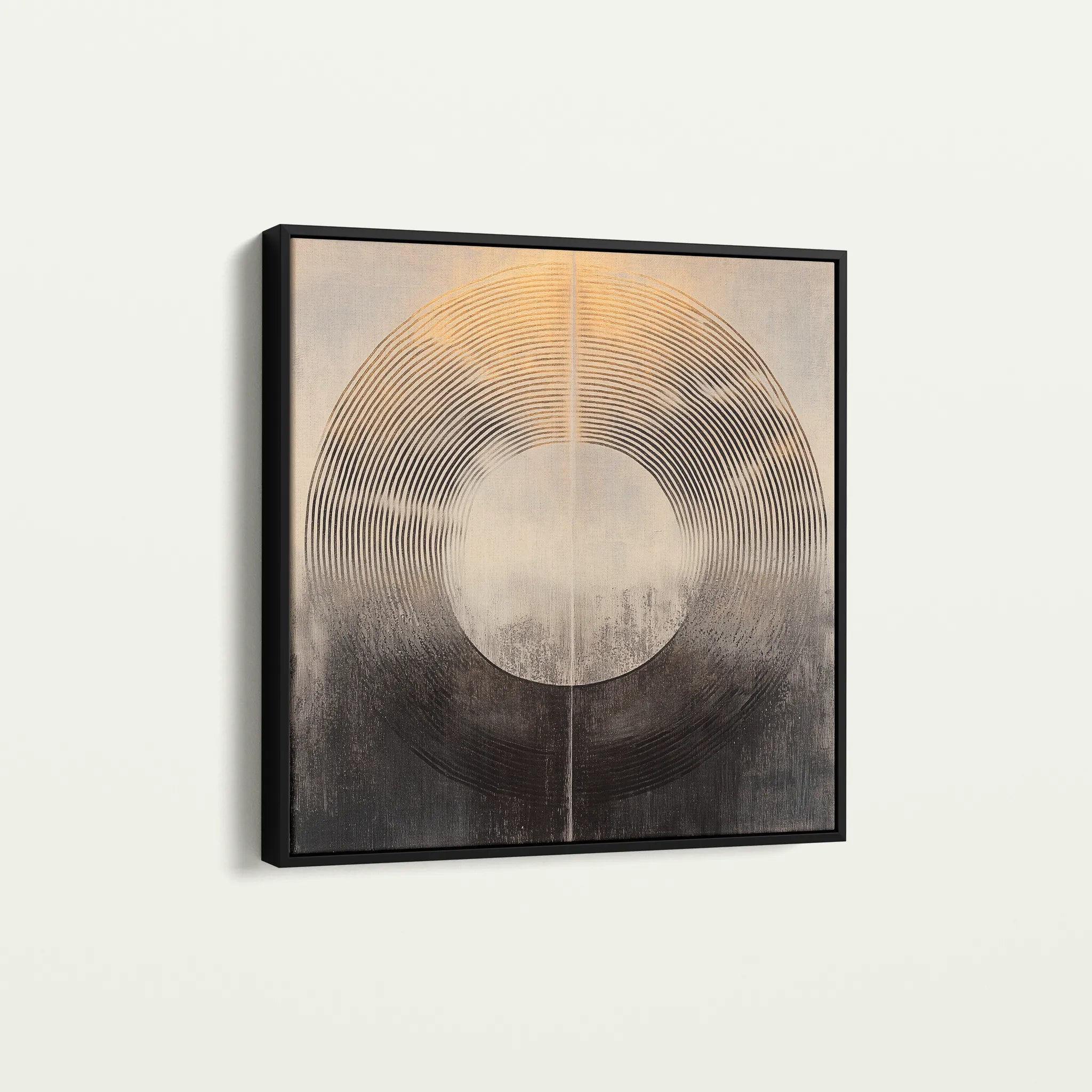 Abstract 993 Canvas Art 16" x 16" / 40 x 40 cm / Black