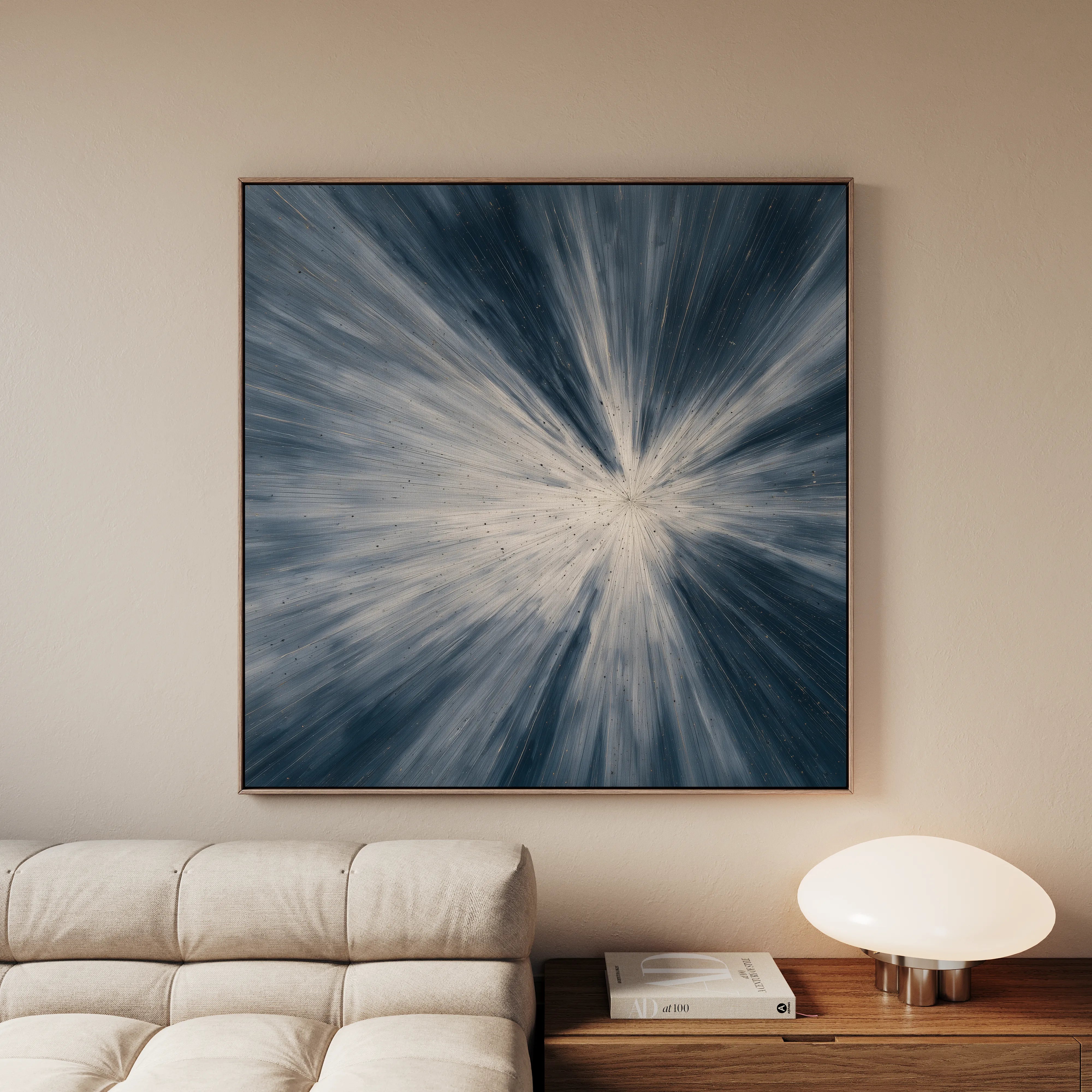 Abstract 994 Canvas Art 16" x 16" / 40 x 40 cm / Black