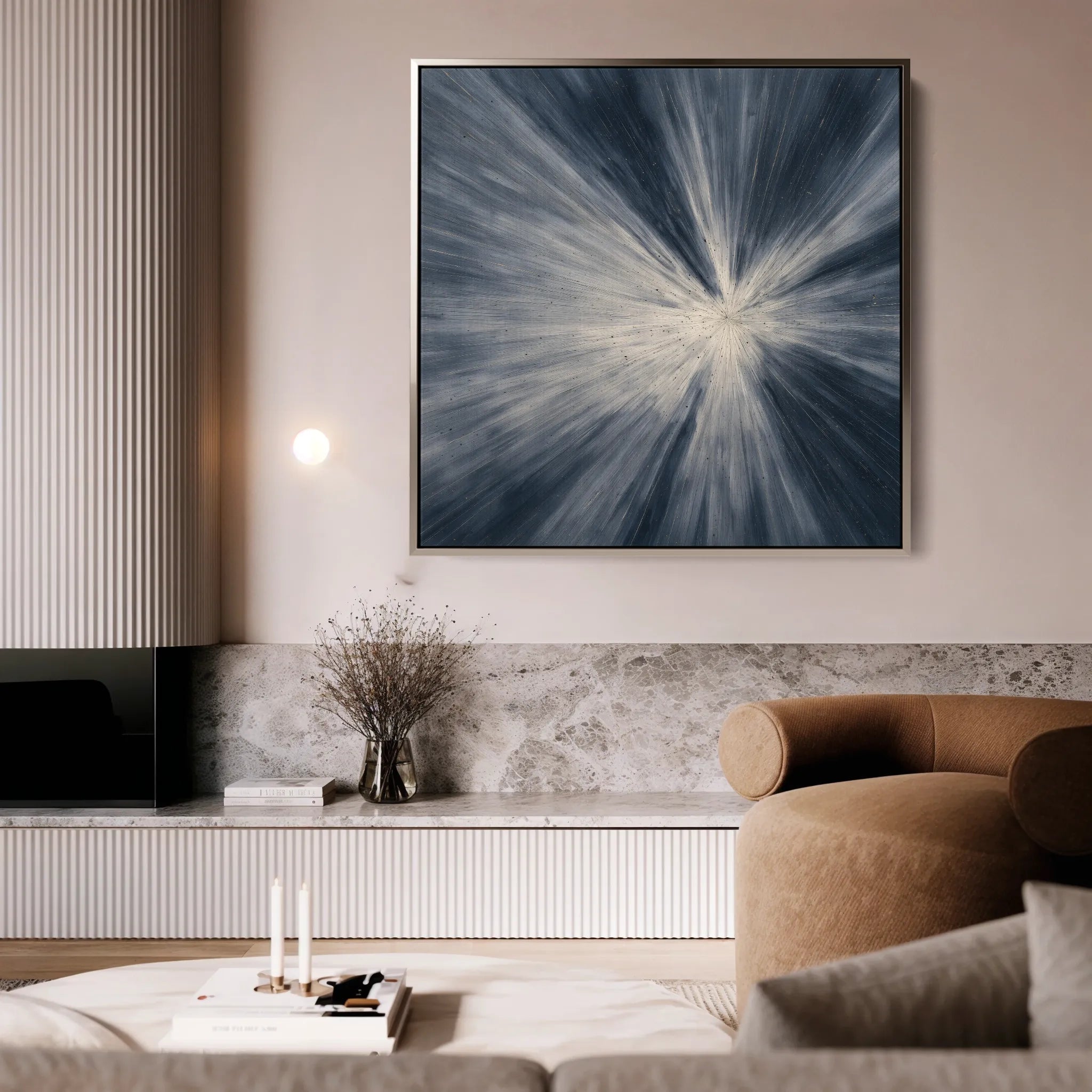 Abstract 994 Canvas Art 16" x 16" / 40 x 40 cm / Black