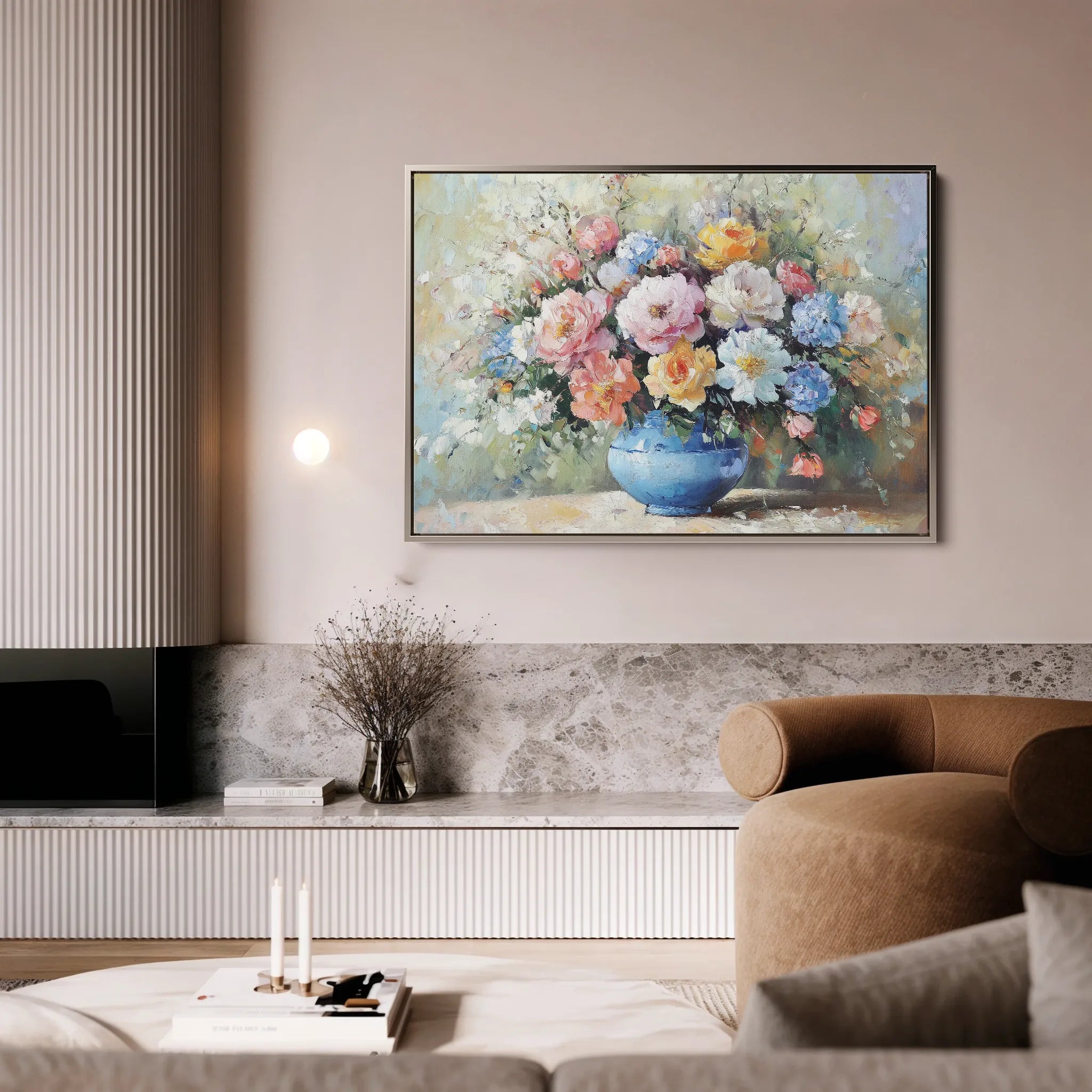 Floral 994 Canvas Art 18" x 24" / 45 x 60 cm / Black