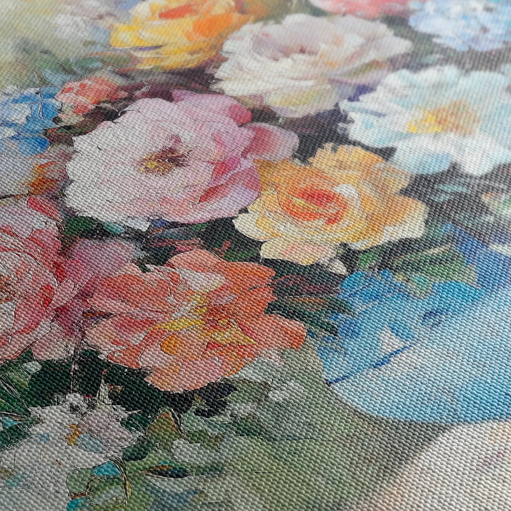 Floral 994 Canvas Art 18" x 24" / 45 x 60 cm / Black
