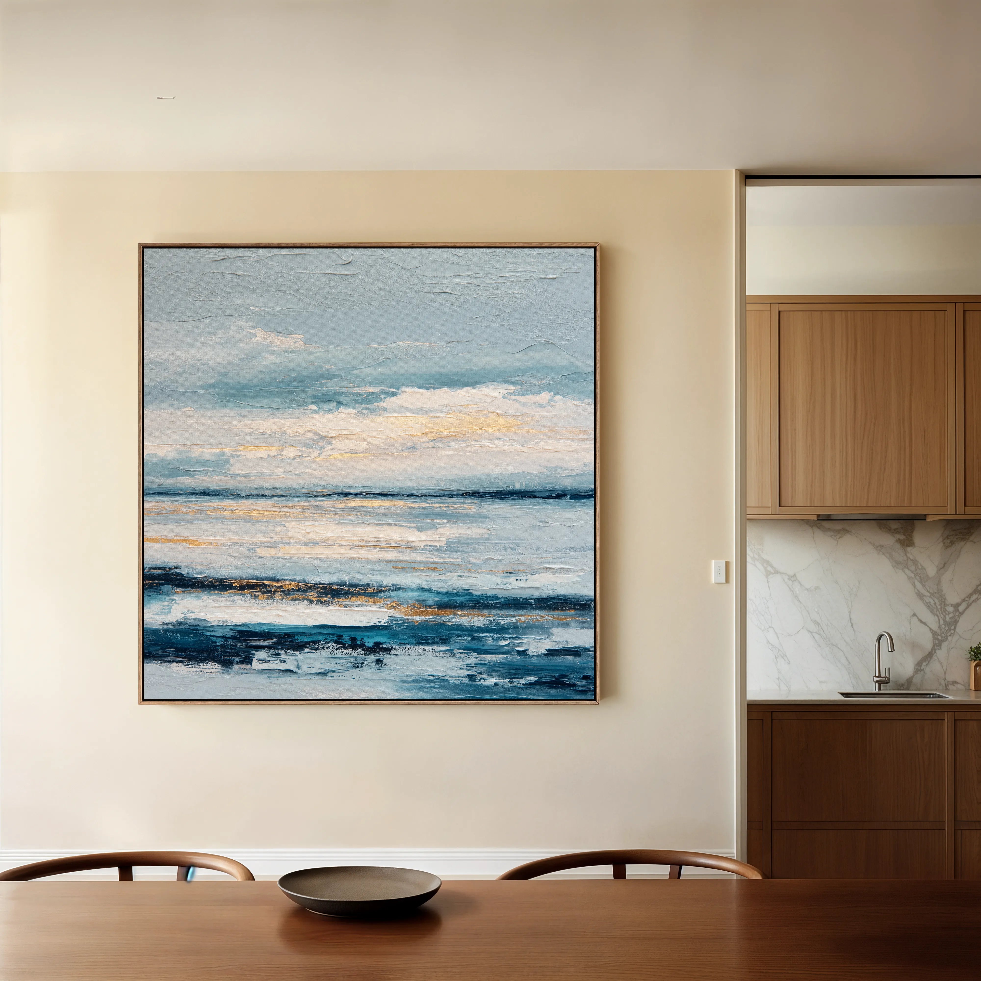 Abstract 995 Canvas Art 16" x 16" / 40 x 40 cm / Black