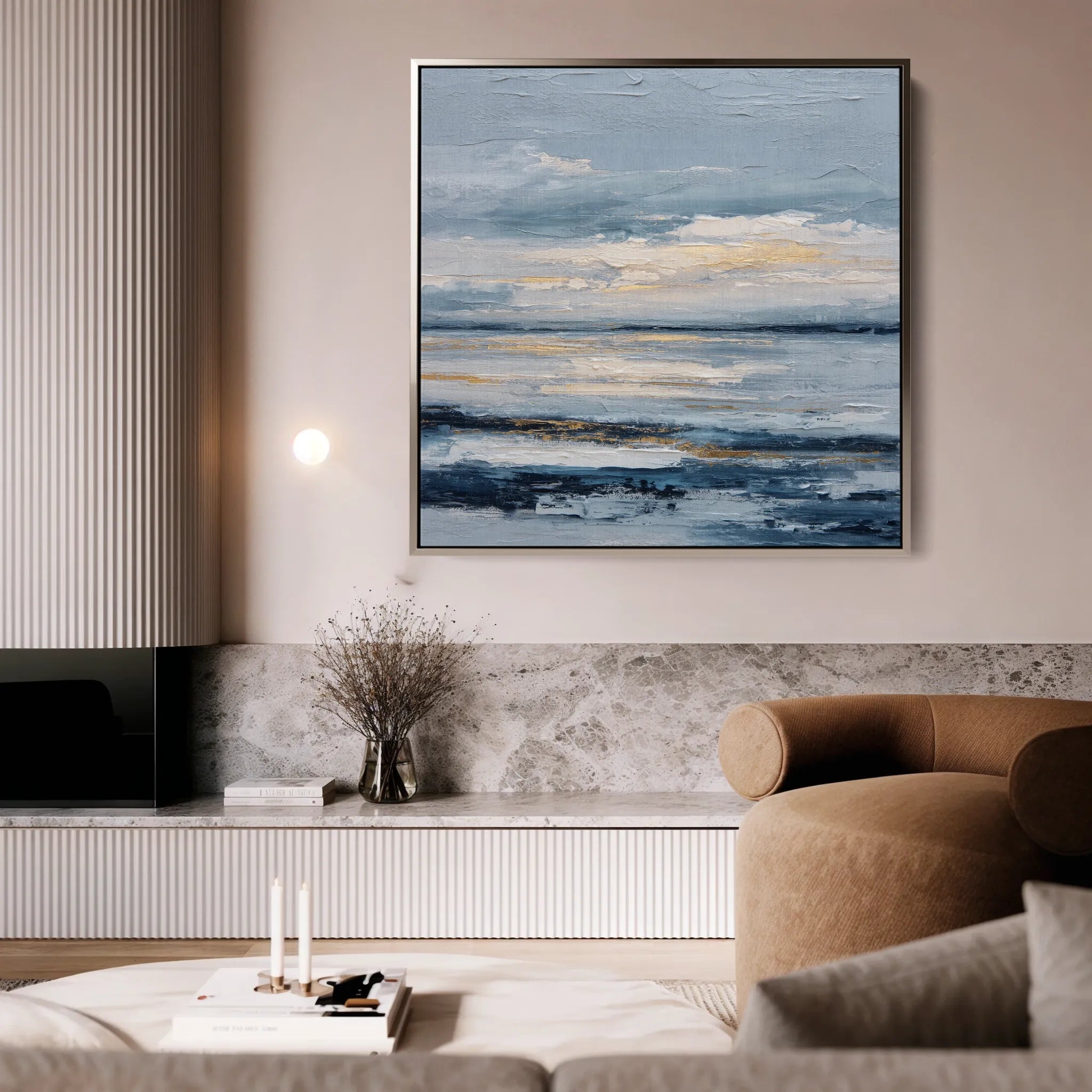 Abstract 995 Canvas Art 16" x 16" / 40 x 40 cm / Black