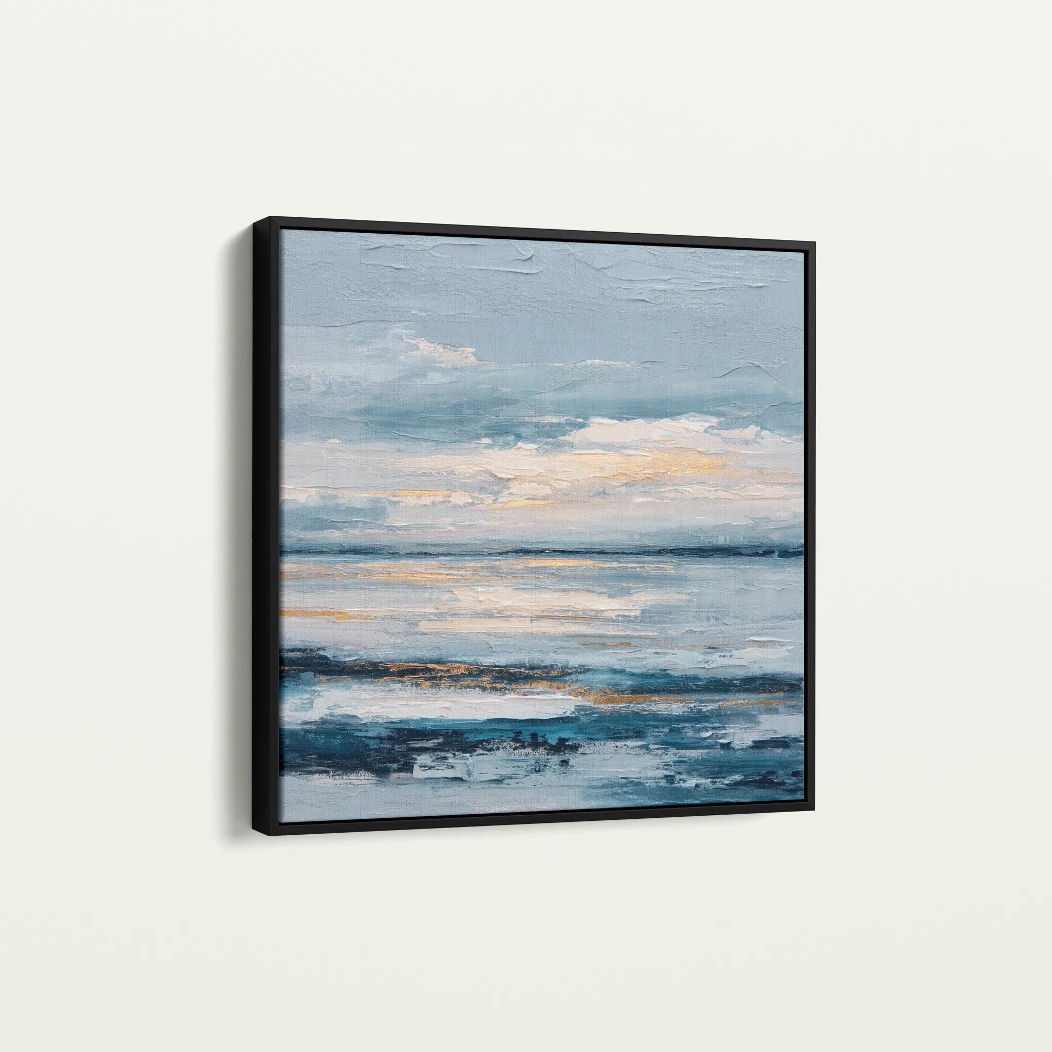 Abstract 995 Canvas Art 16" x 16" / 40 x 40 cm / Black
