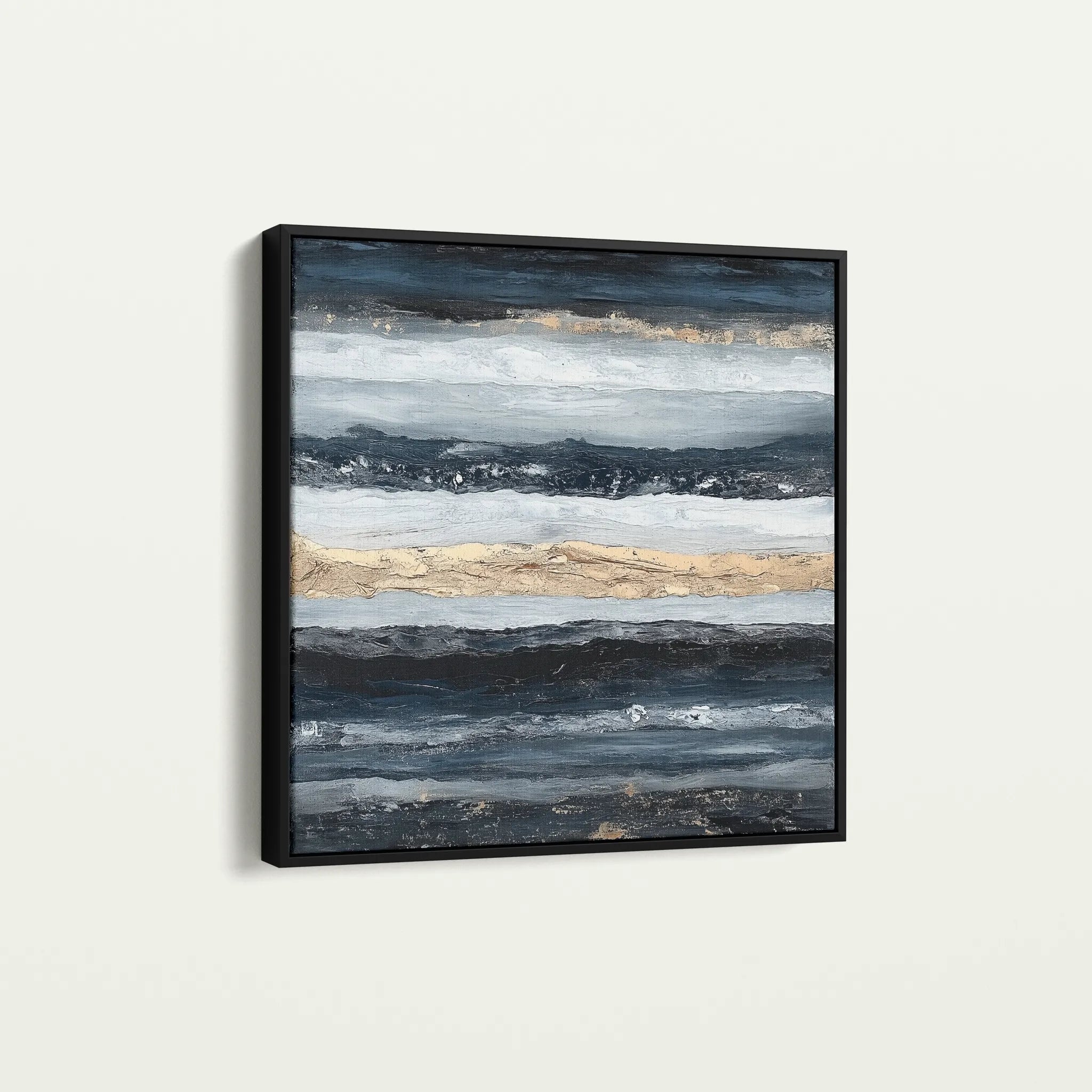 Abstract 996 Canvas Art 16" x 16" / 40 x 40 cm / Black