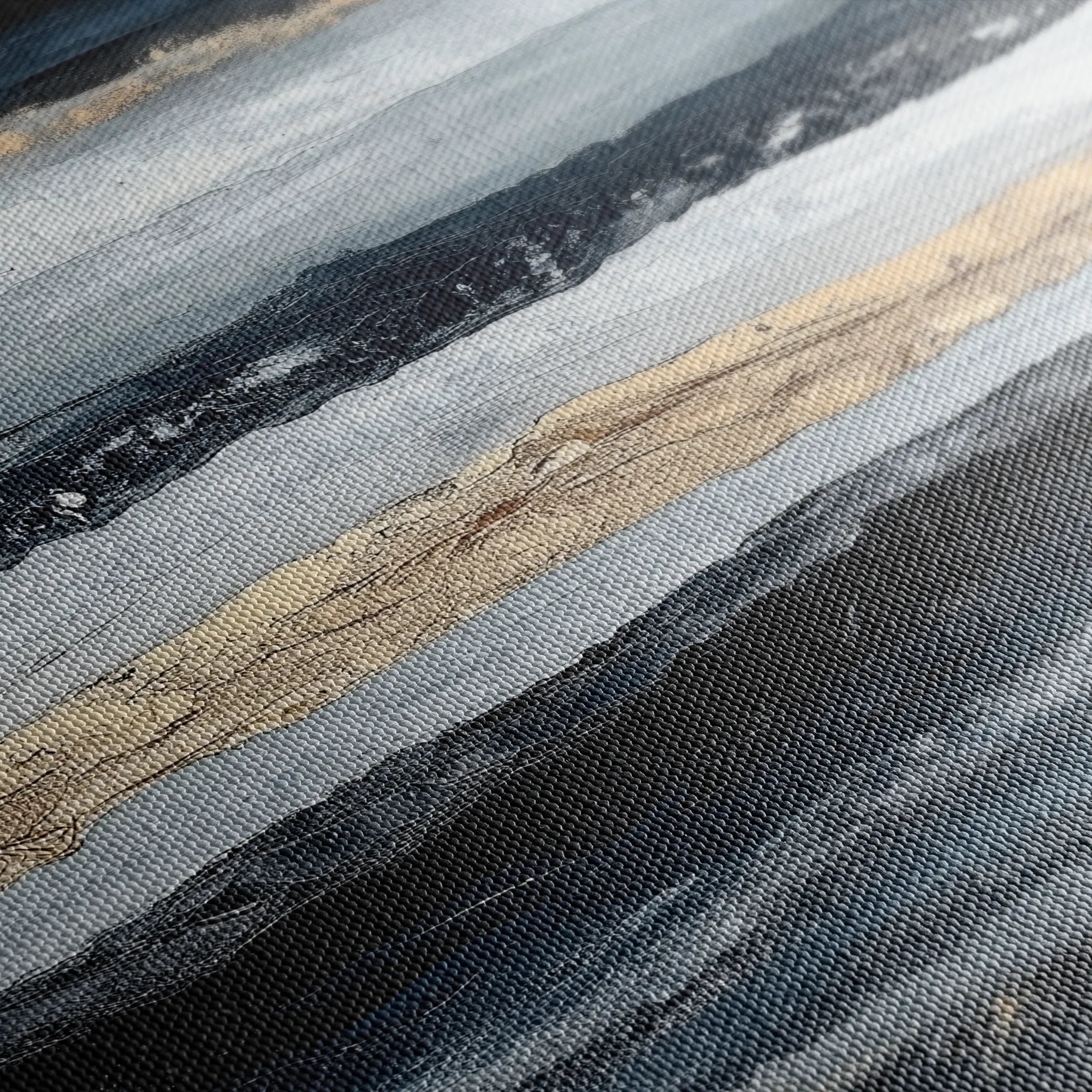 Abstract 996 Canvas Art 16" x 16" / 40 x 40 cm / Black