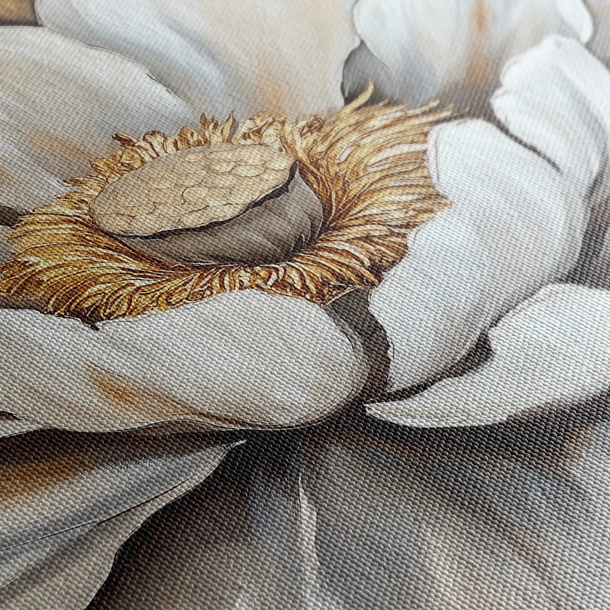 Floral 996 Canvas Art 18" x 24" / 45 x 60 cm / Black
