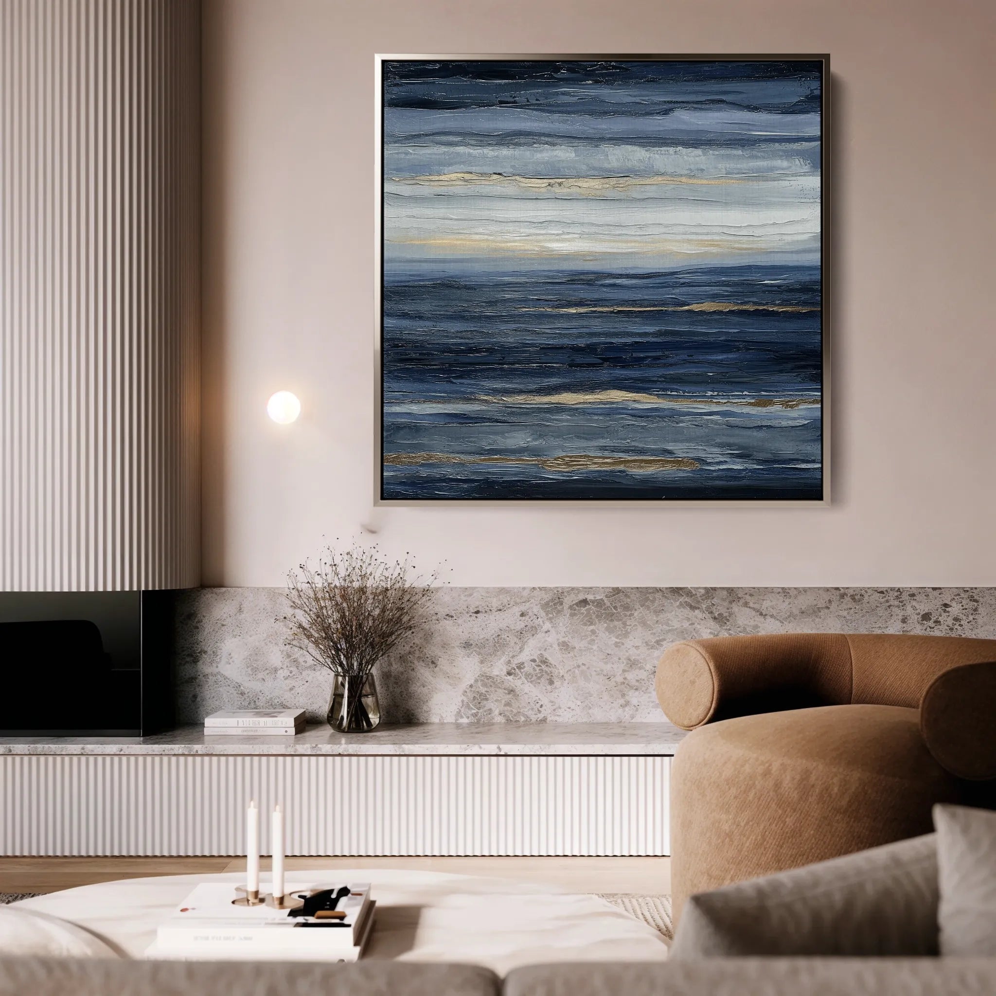 Abstract 997 Canvas Art 16" x 16" / 40 x 40 cm / Black