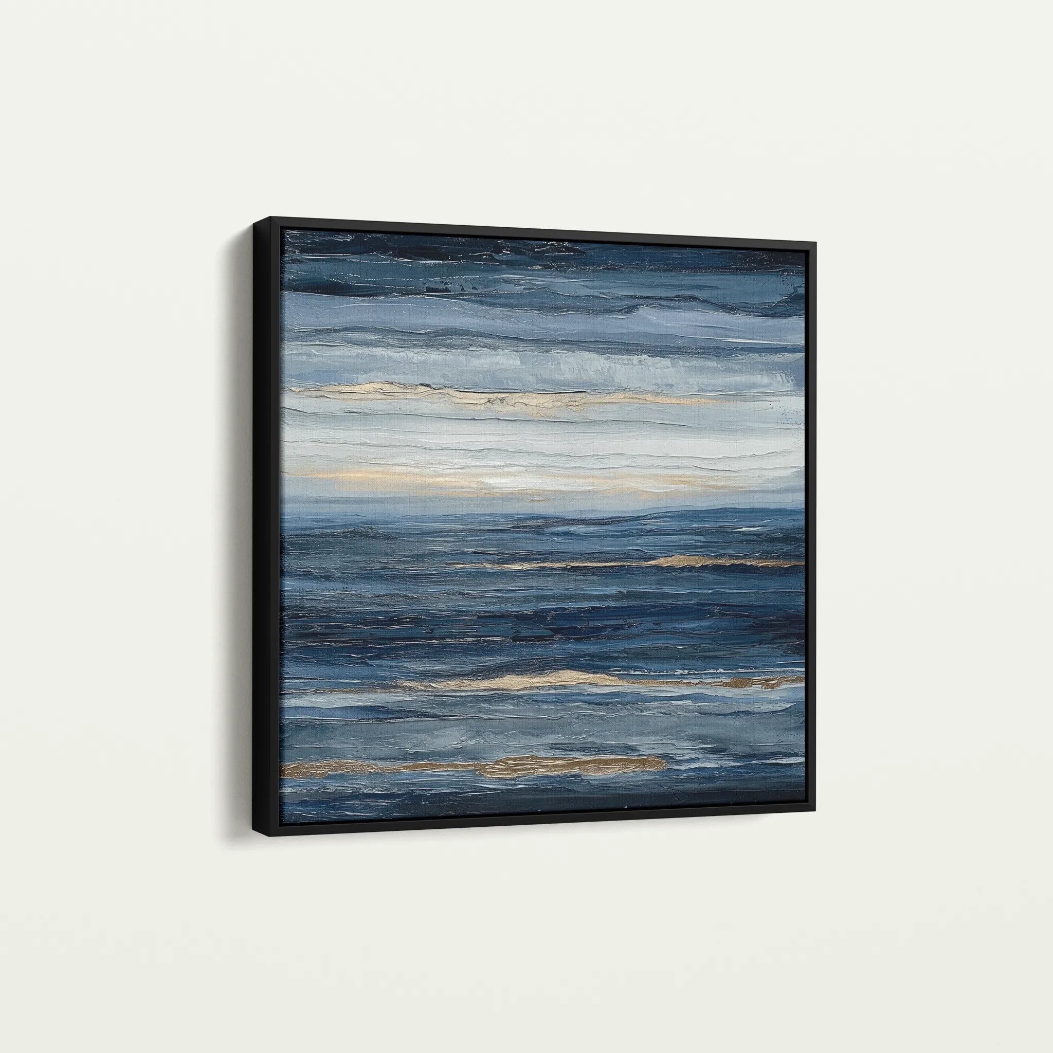 Abstract 997 Canvas Art 16" x 16" / 40 x 40 cm / Black