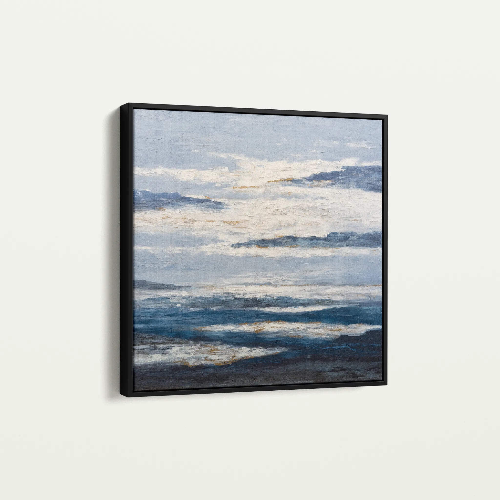 Abstract 998 Canvas Art 16" x 16" / 40 x 40 cm / Black