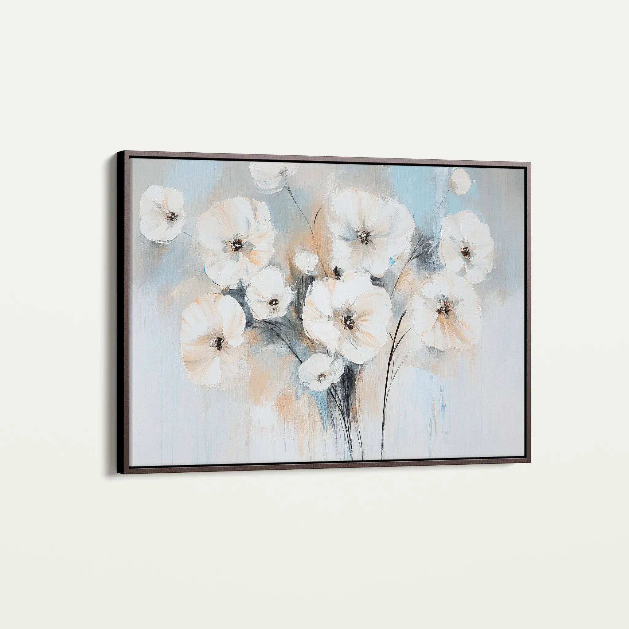 Floral 998 Canvas Art 18" x 24" / 45 x 60 cm / Black