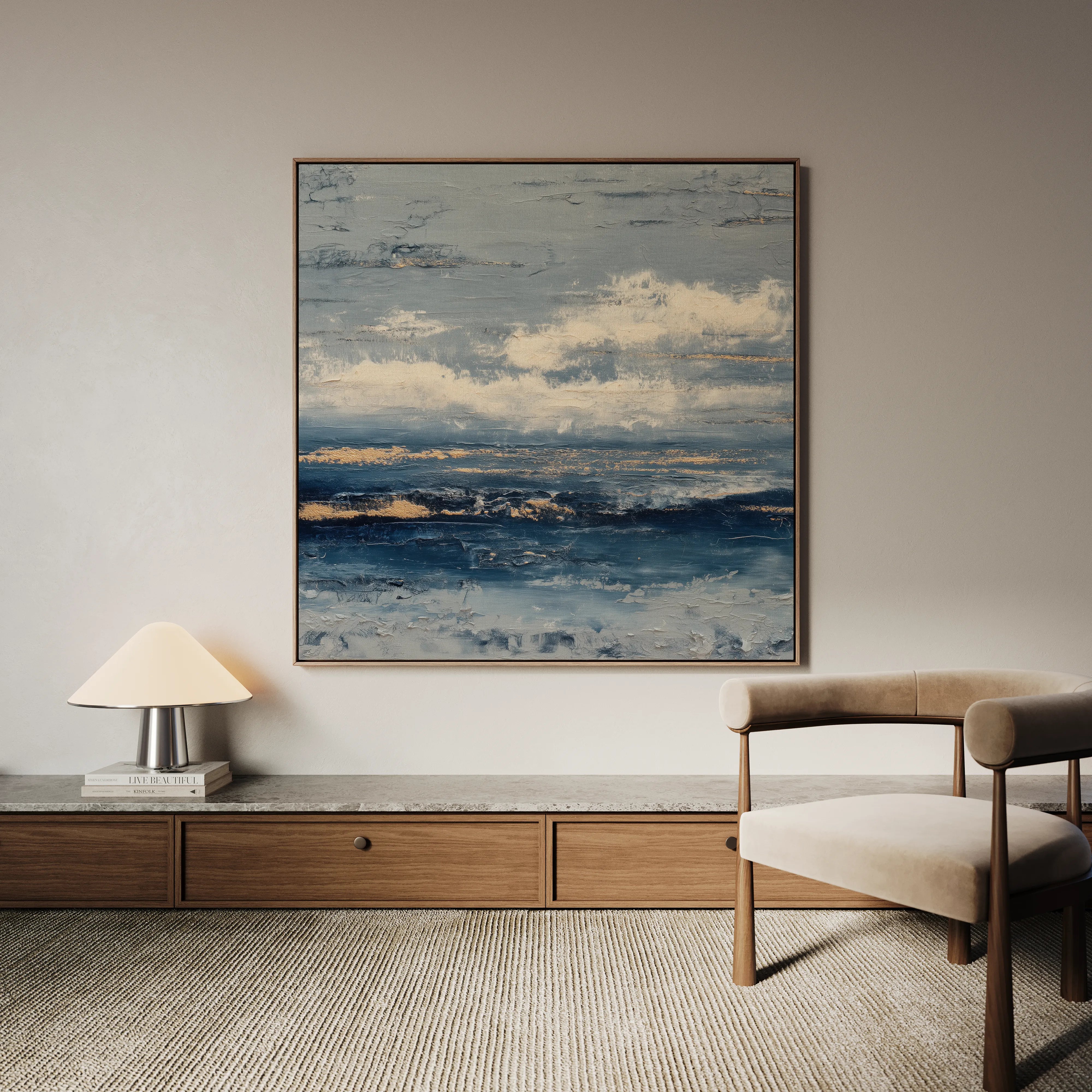 Abstract 999 Canvas Art 16" x 16" / 40 x 40 cm / Black