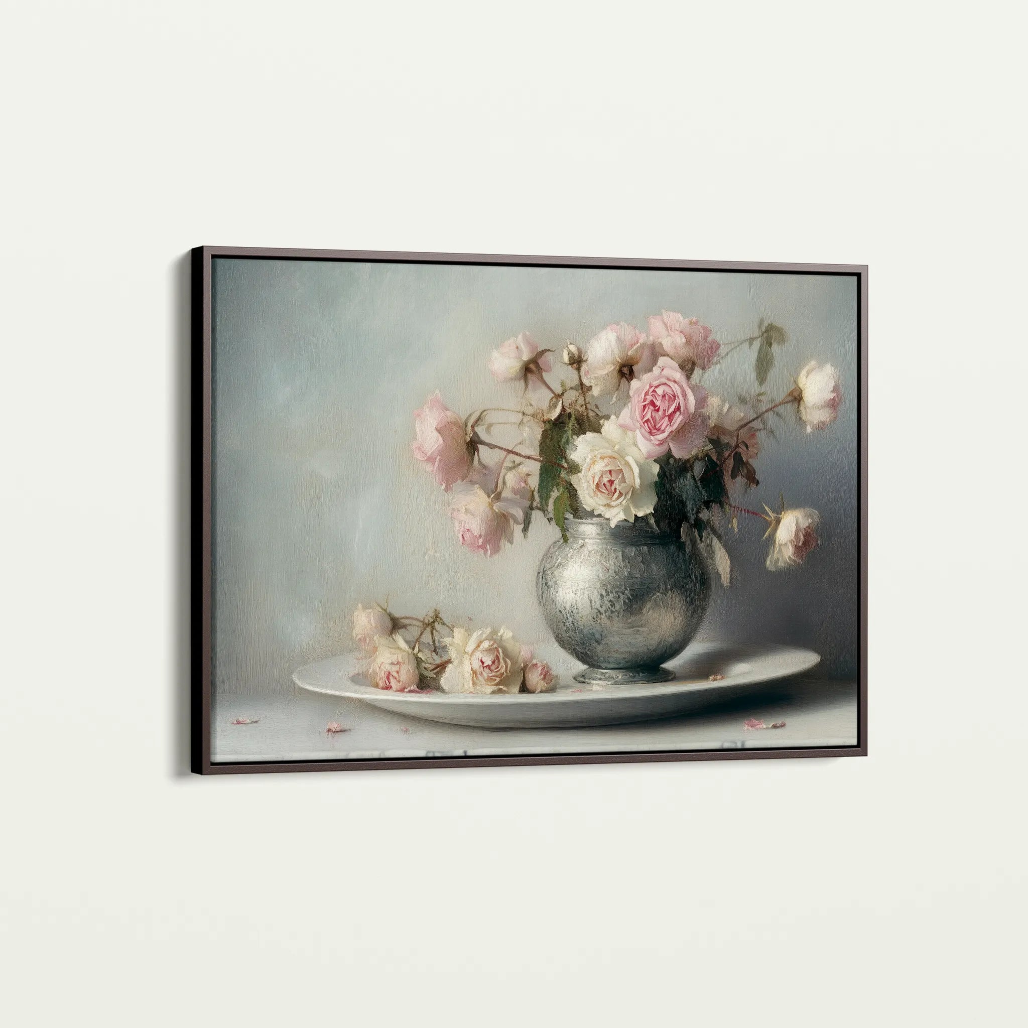 Floral 999 Canvas Art 18" x 24" / 45 x 60 cm / Black