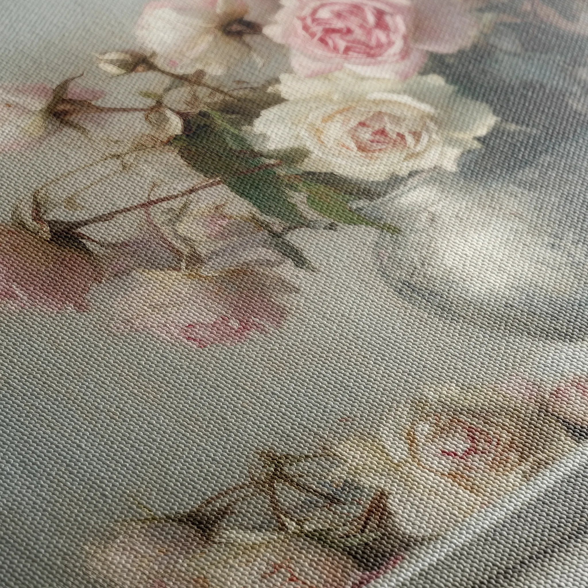 Floral 999 Canvas Art 18" x 24" / 45 x 60 cm / Black