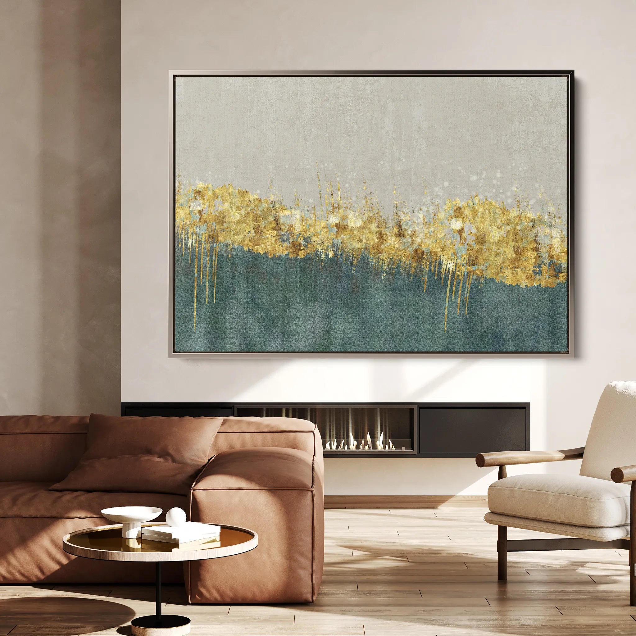 Abstract 001 Canvas Art 18" x 24" / 45 x 60 cm / Black