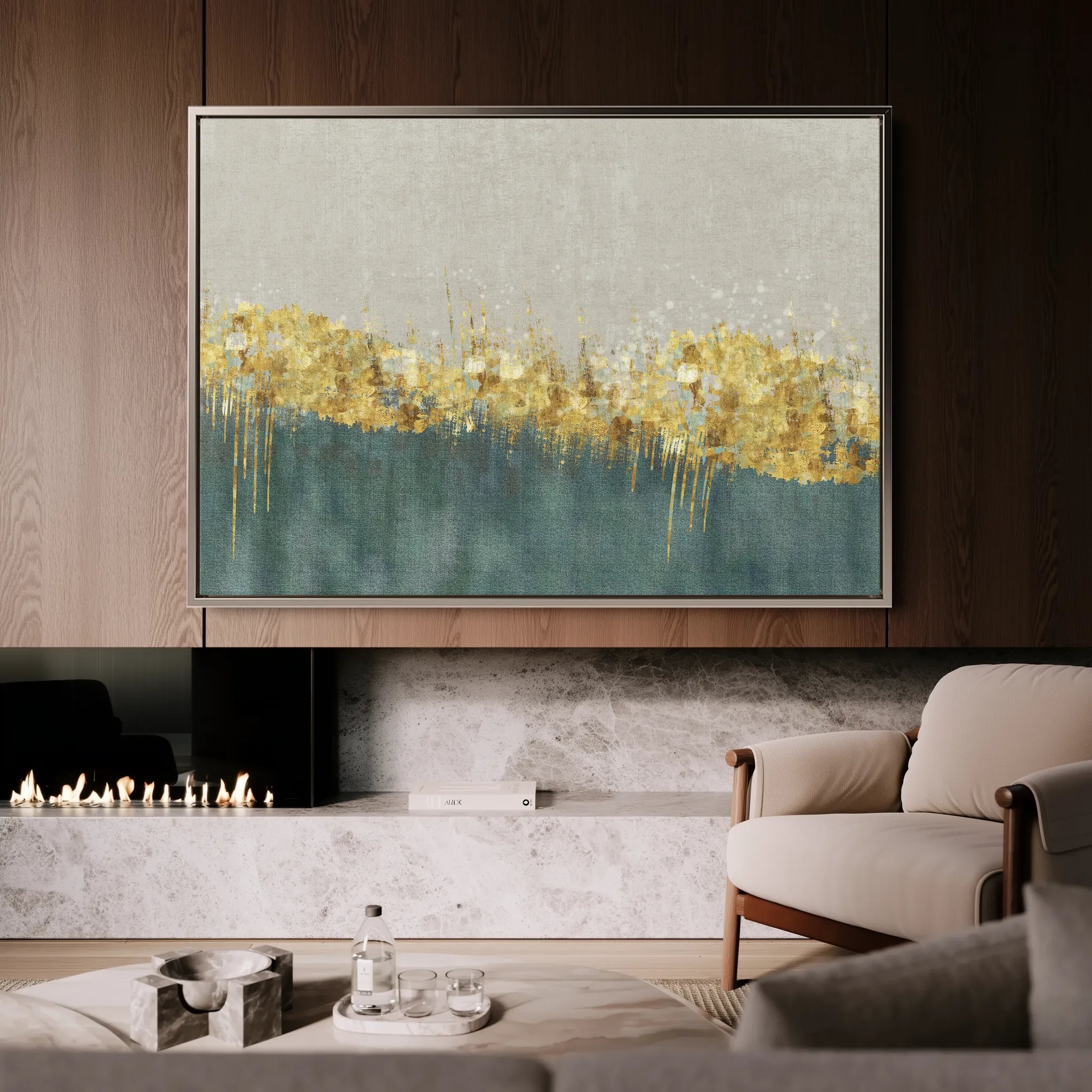 Abstract 001 Canvas Art 18" x 24" / 45 x 60 cm / Black
