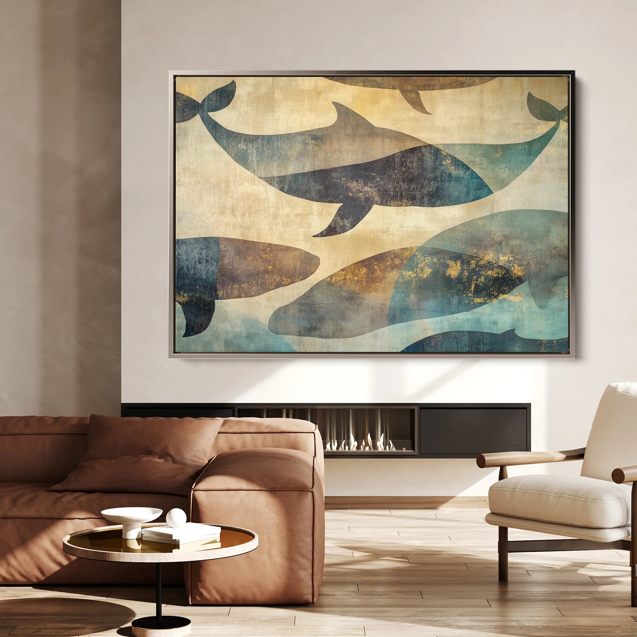 Animals 001 Canvas Art 18" x 24" / 45 x 60 cm / Black