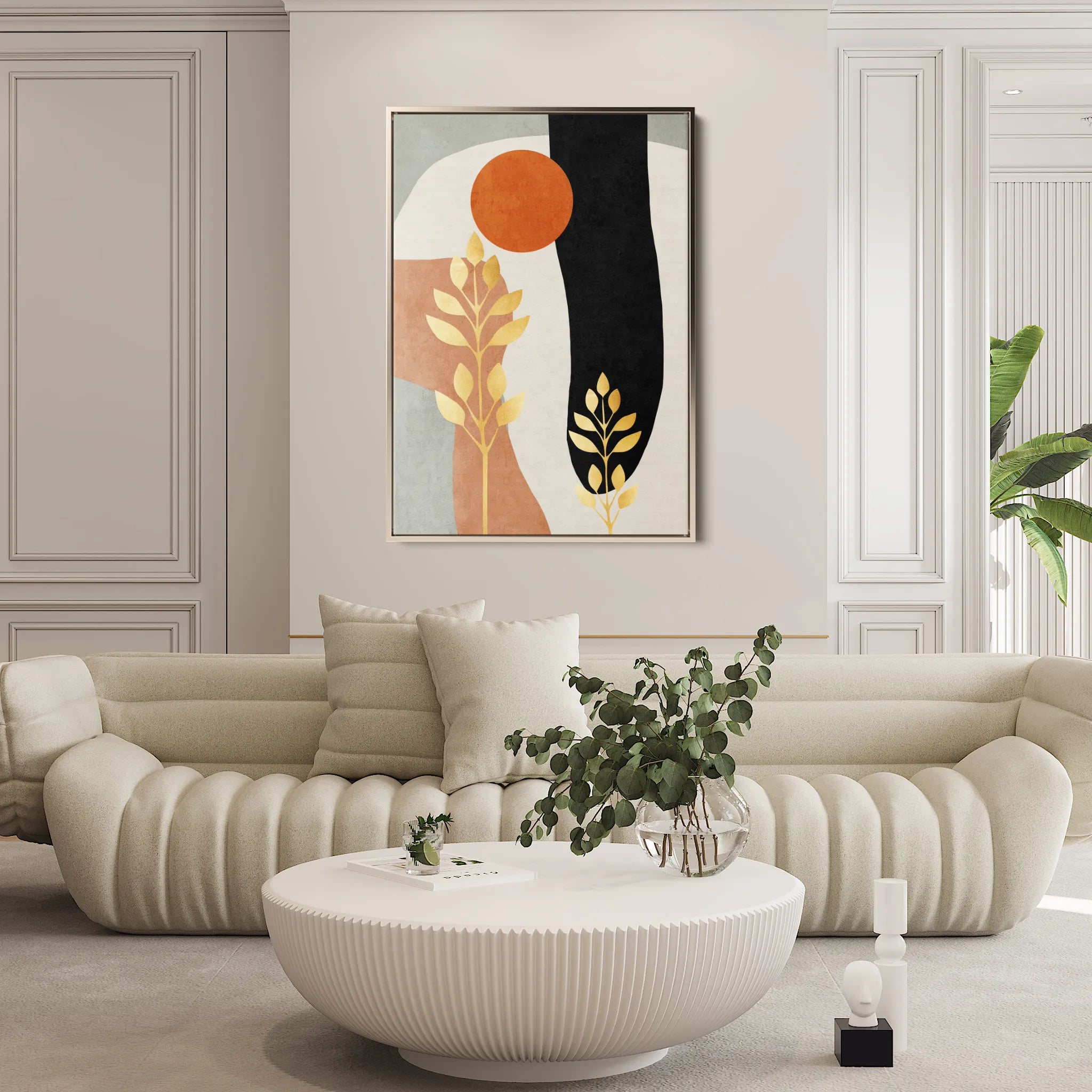 Boho 001 Canvas Art 18" x 24" / 45 x 60 cm / Black