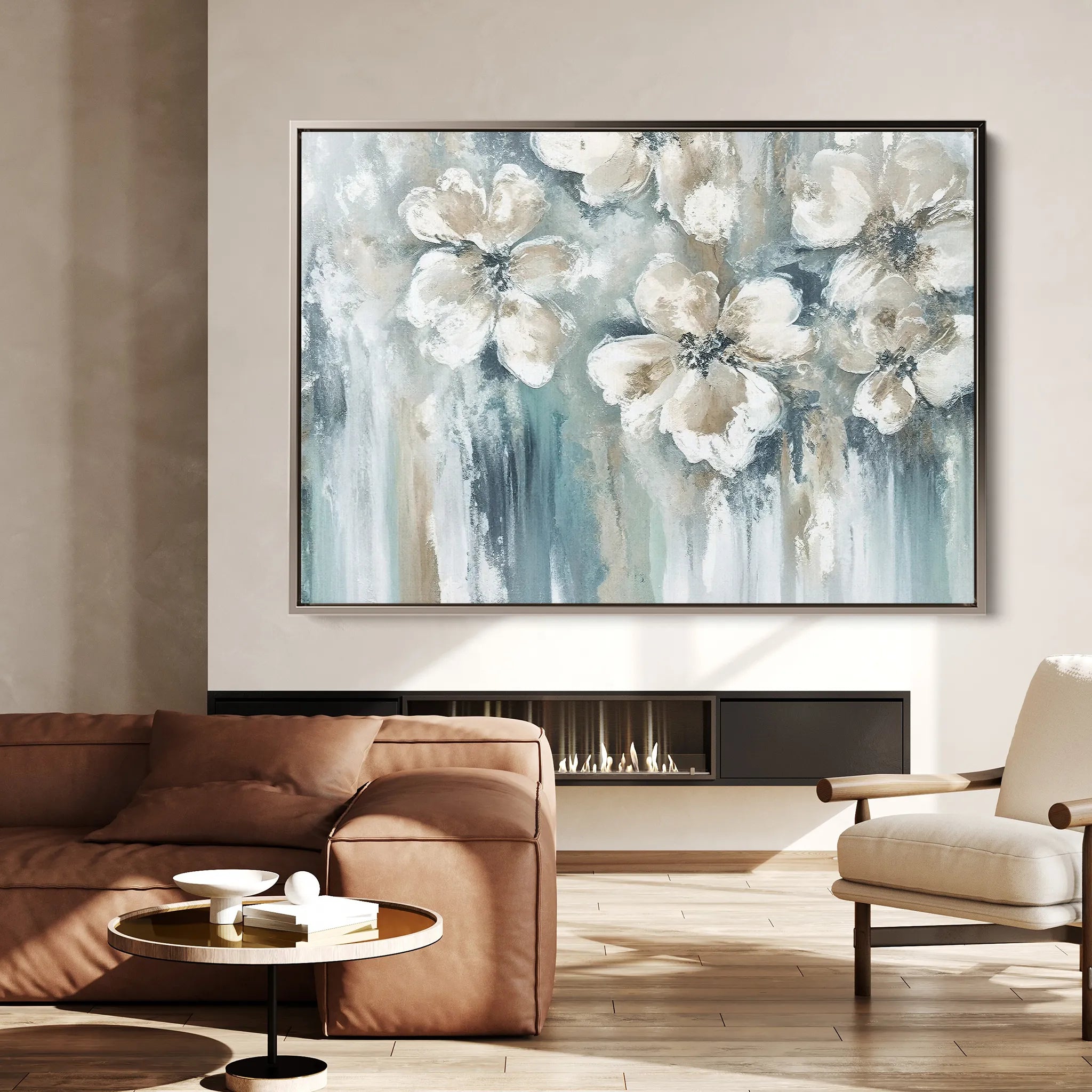 Floral 001 Canvas Art 18" x 24" / 45 x 60 cm / Black