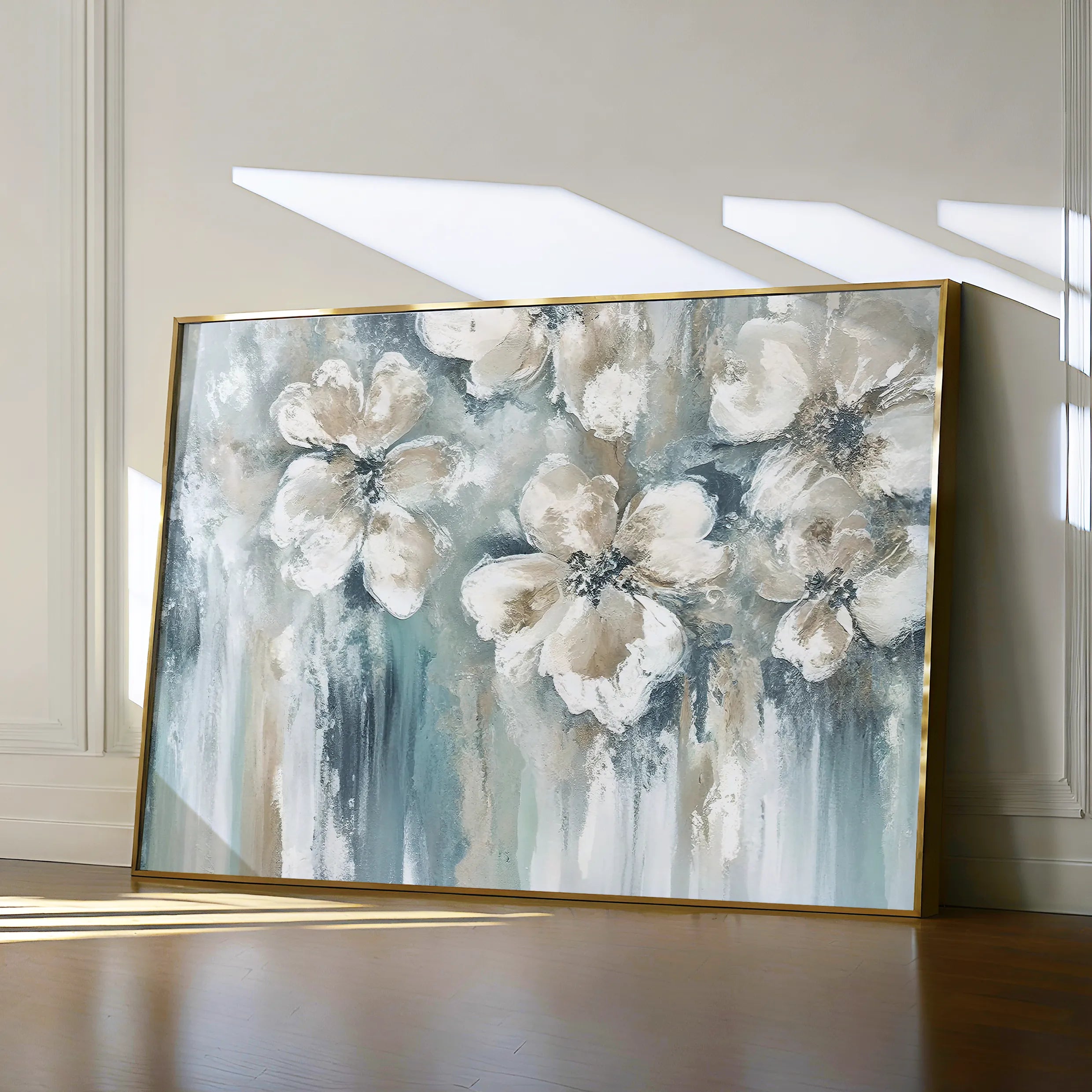 Floral 001 Canvas Art 18" x 24" / 45 x 60 cm / Black