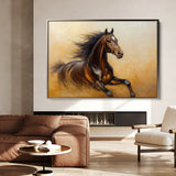 Horses 001 Canvas Art 18" x 24" / 45 x 60 cm / Black