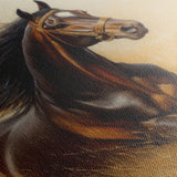 Horses 001 Canvas Art 18" x 24" / 45 x 60 cm / Black
