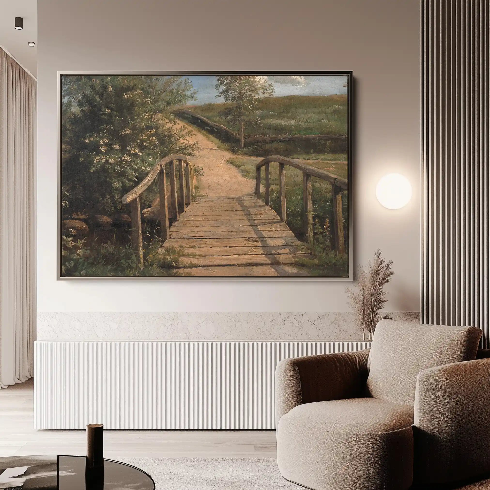 Landscape 001 Canvas Art 60 x 40 cm / Black