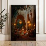 Orientalist 001 Canvas Art 18" x 24" / 45 x 60 cm / Black