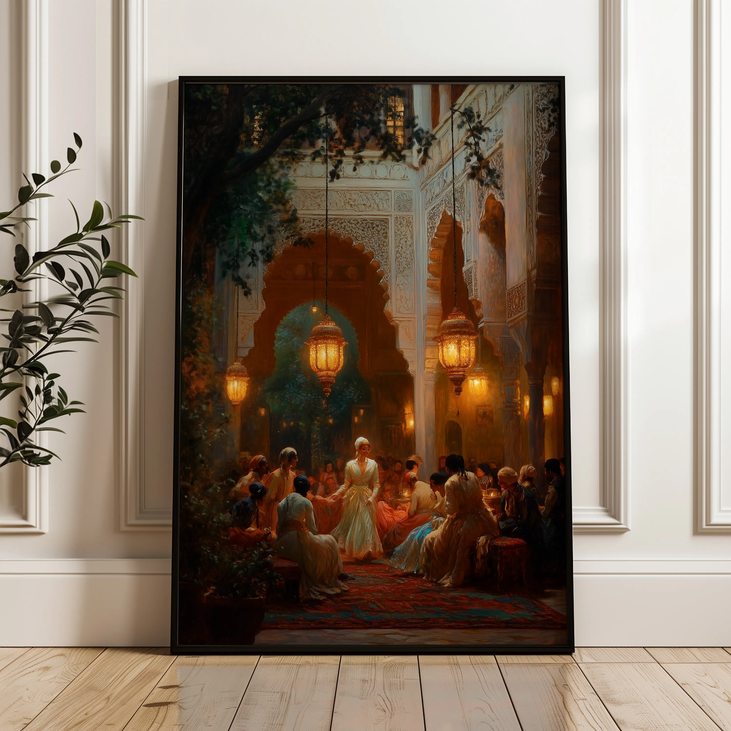 Orientalist 001 Canvas Art 18" x 24" / 45 x 60 cm / Black