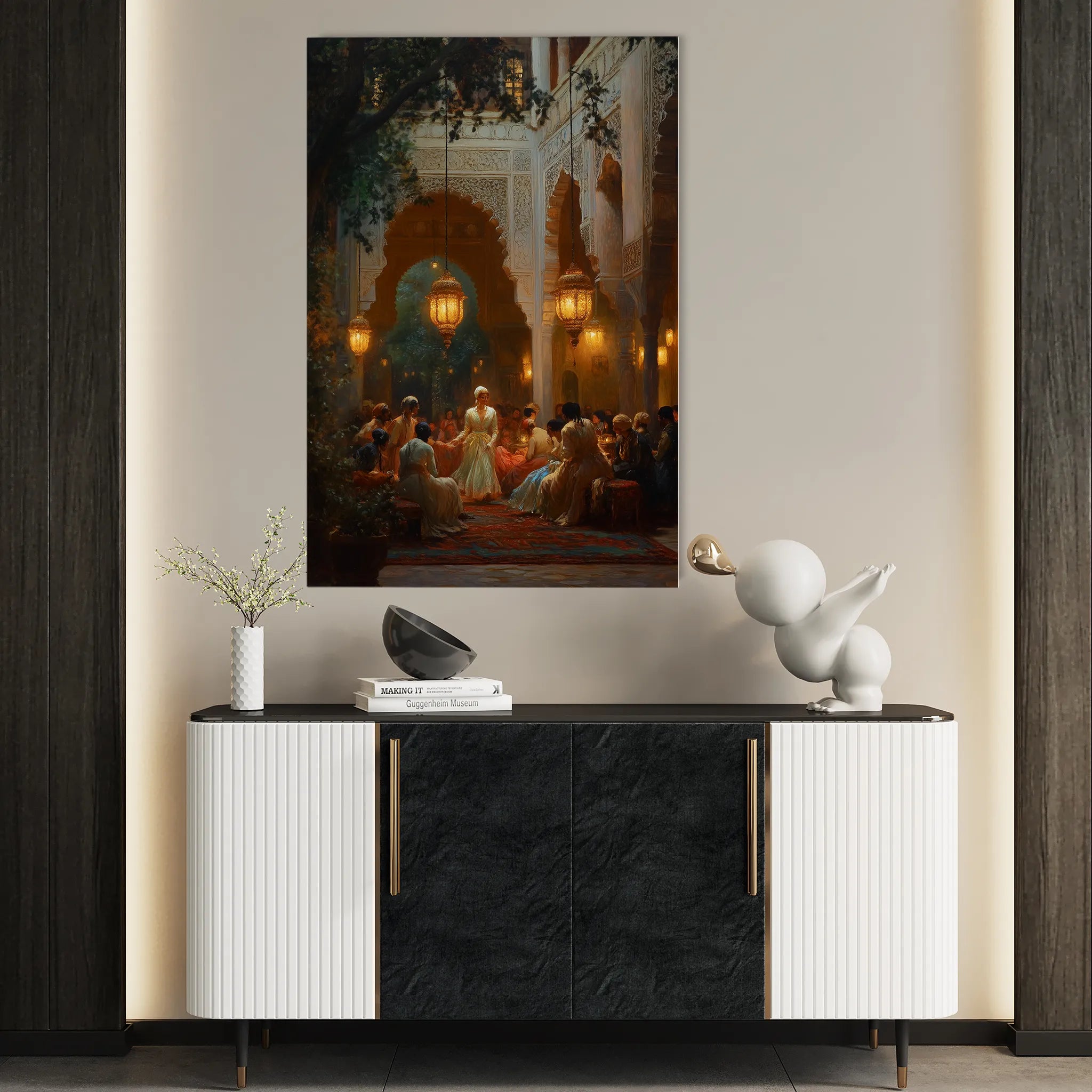Orientalist 001 Canvas Art 18" x 24" / 45 x 60 cm / Black