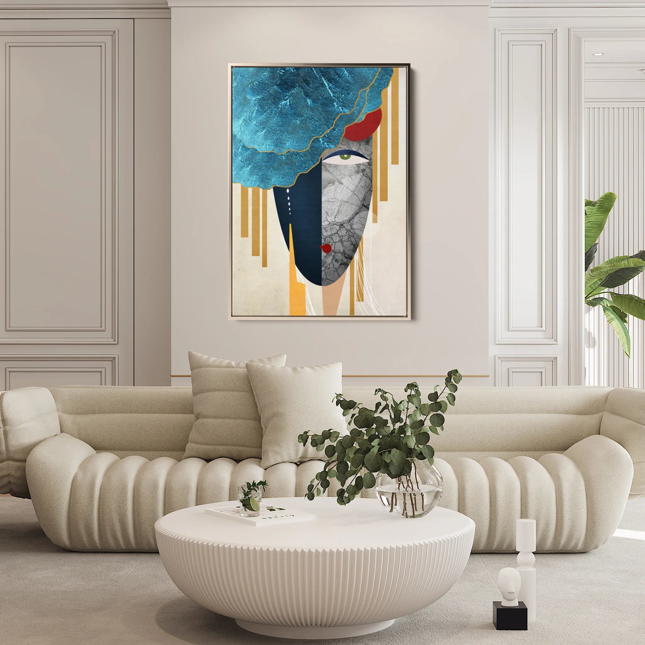 Portrait 001 Canvas Art 18" x 24" / 45 x 60 cm / Black