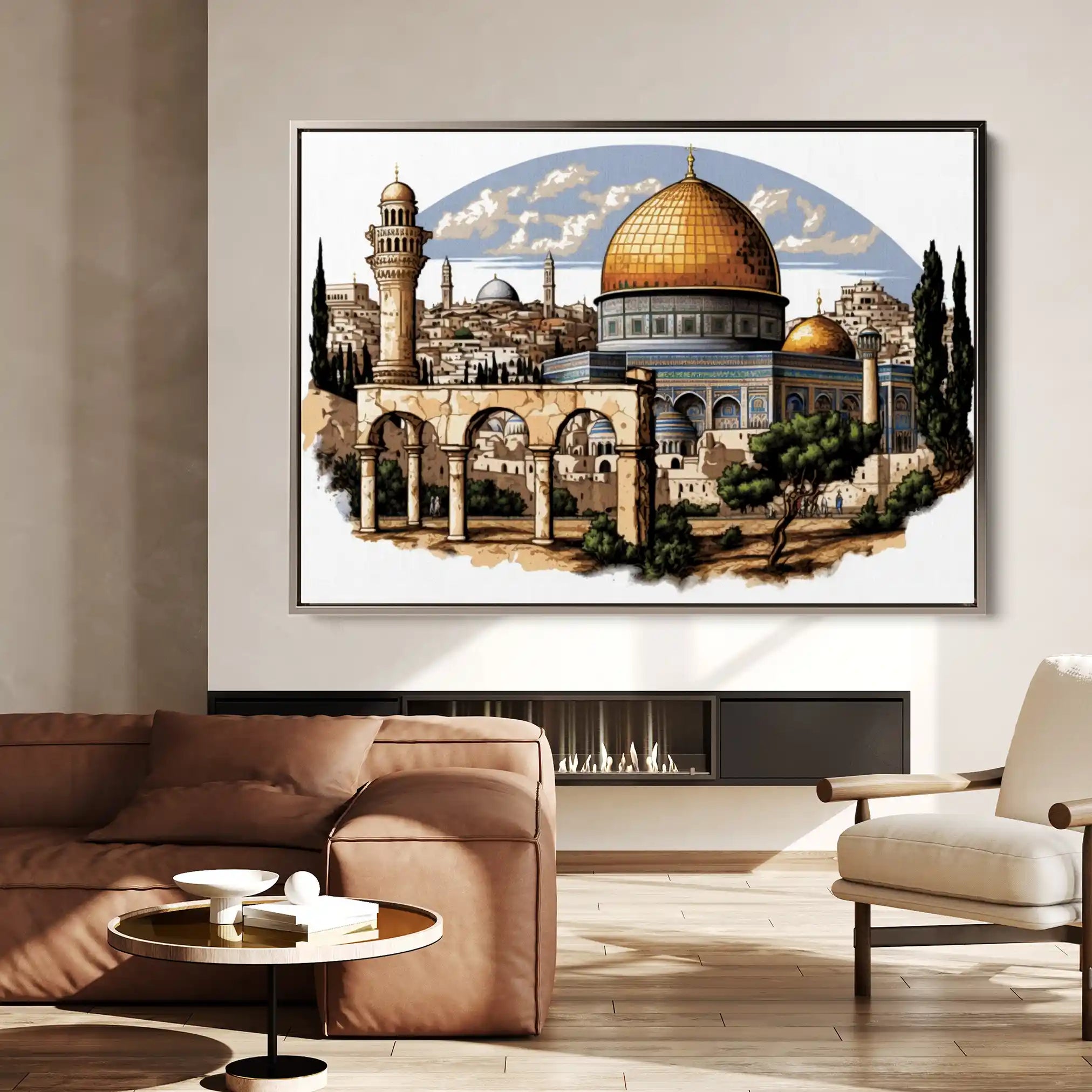 Palestine 001 Canvas Art 60 x 40 cm / Black