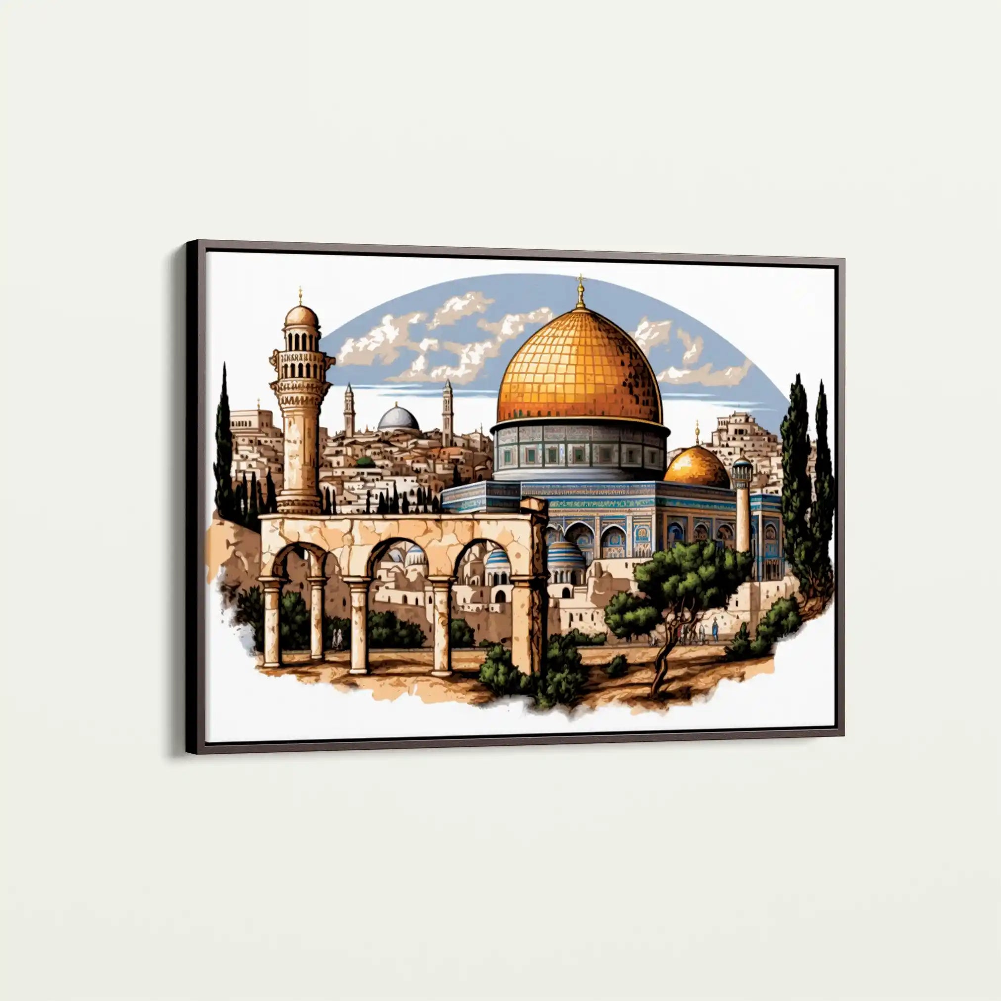 Palestine 001 Canvas Art 60 x 40 cm / Black