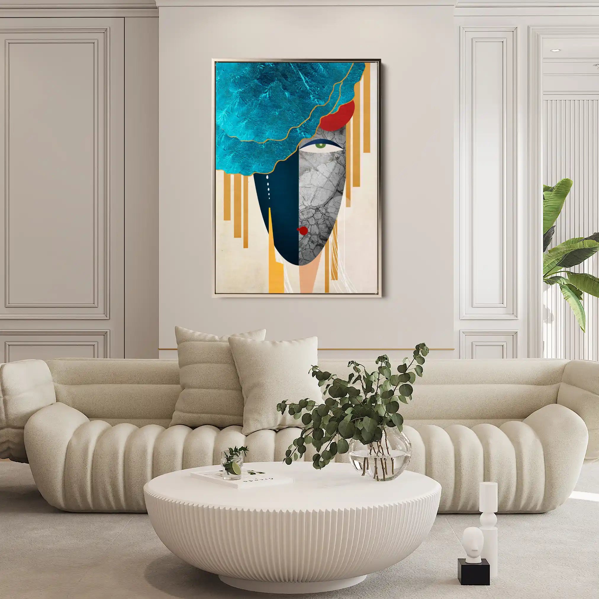 Portrait 001 Canvas Art 60 x 40 cm / Black