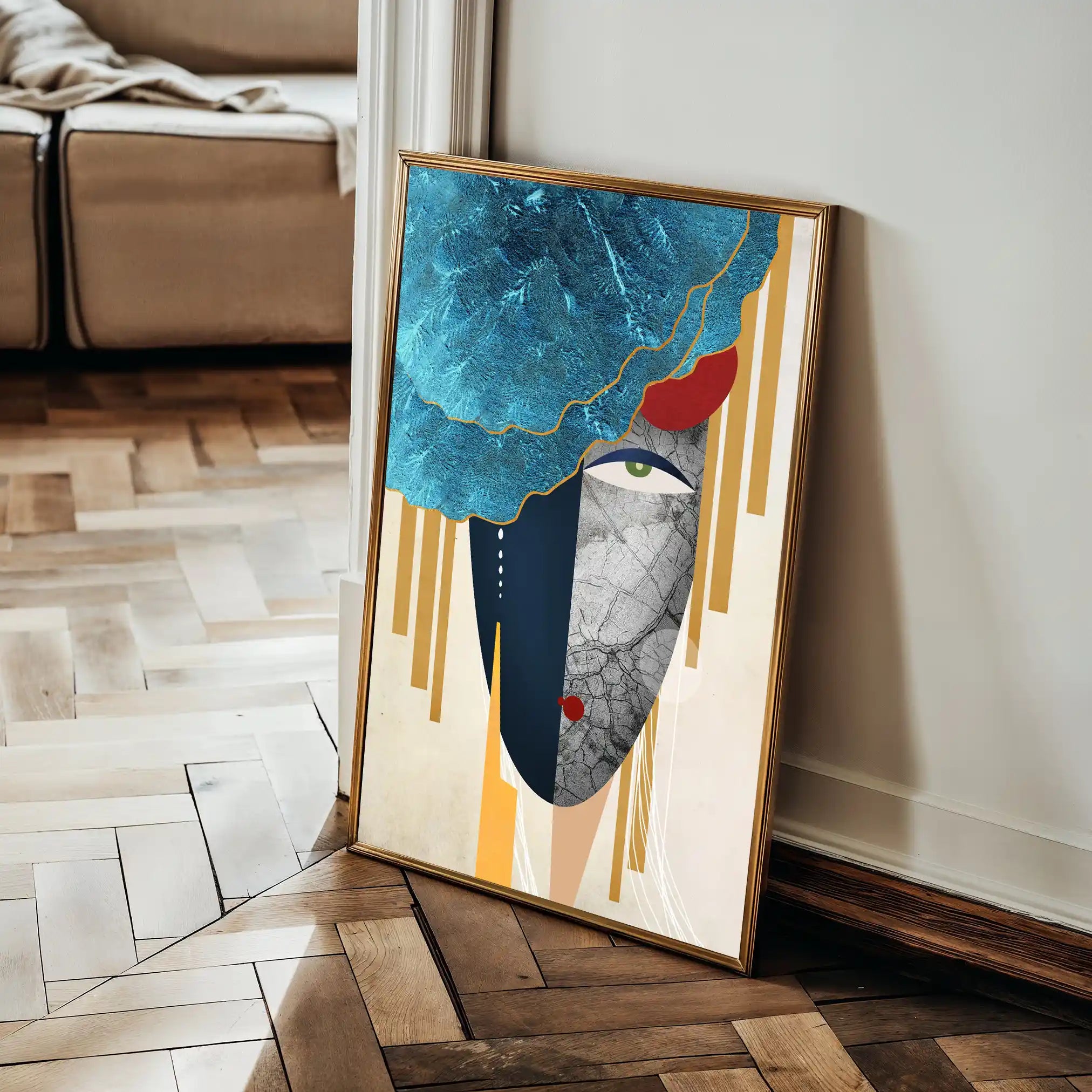 Portrait 001 Canvas Art 60 x 40 cm / Black