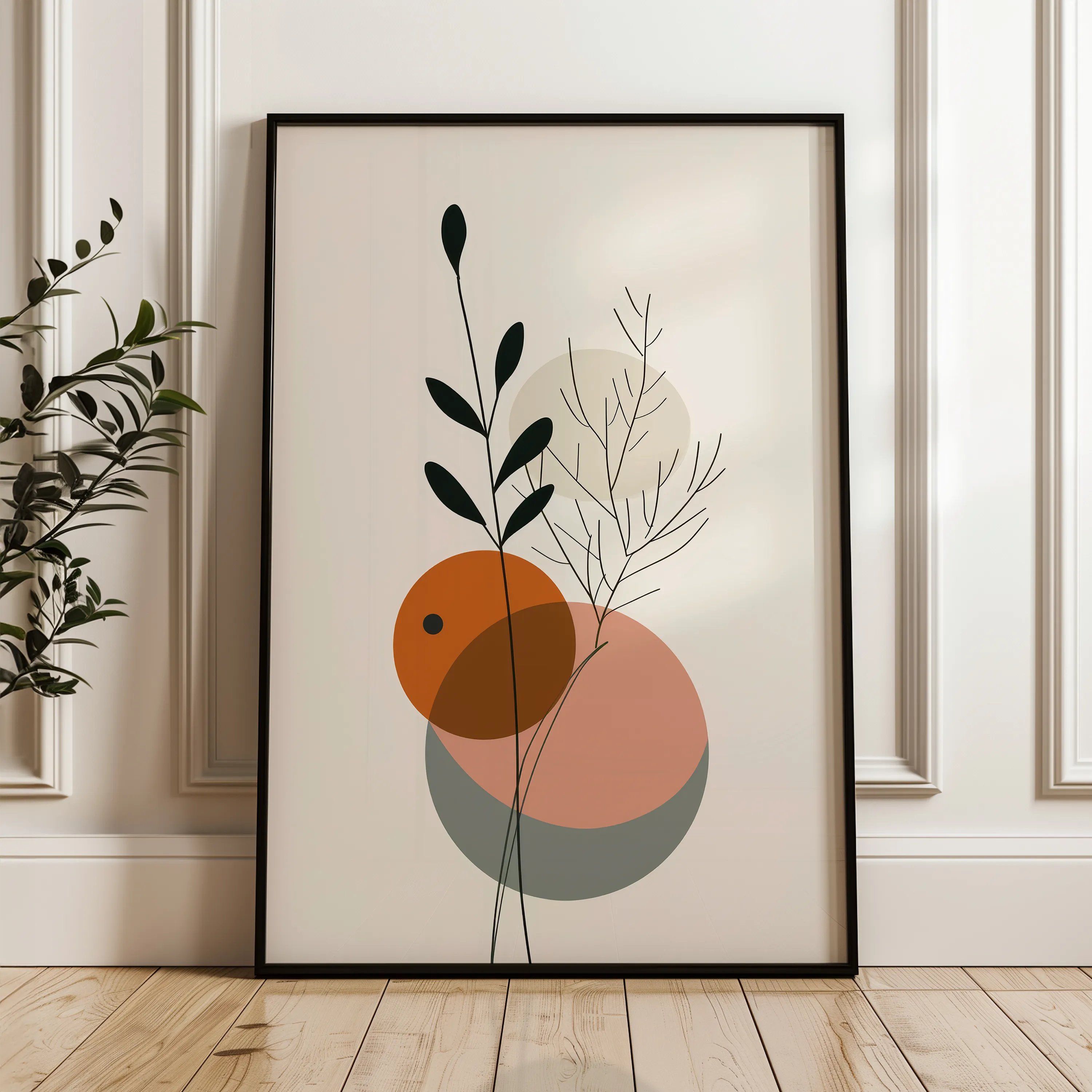 Boho 002 Canvas Art 18" x 24" / 45 x 60 cm / Black